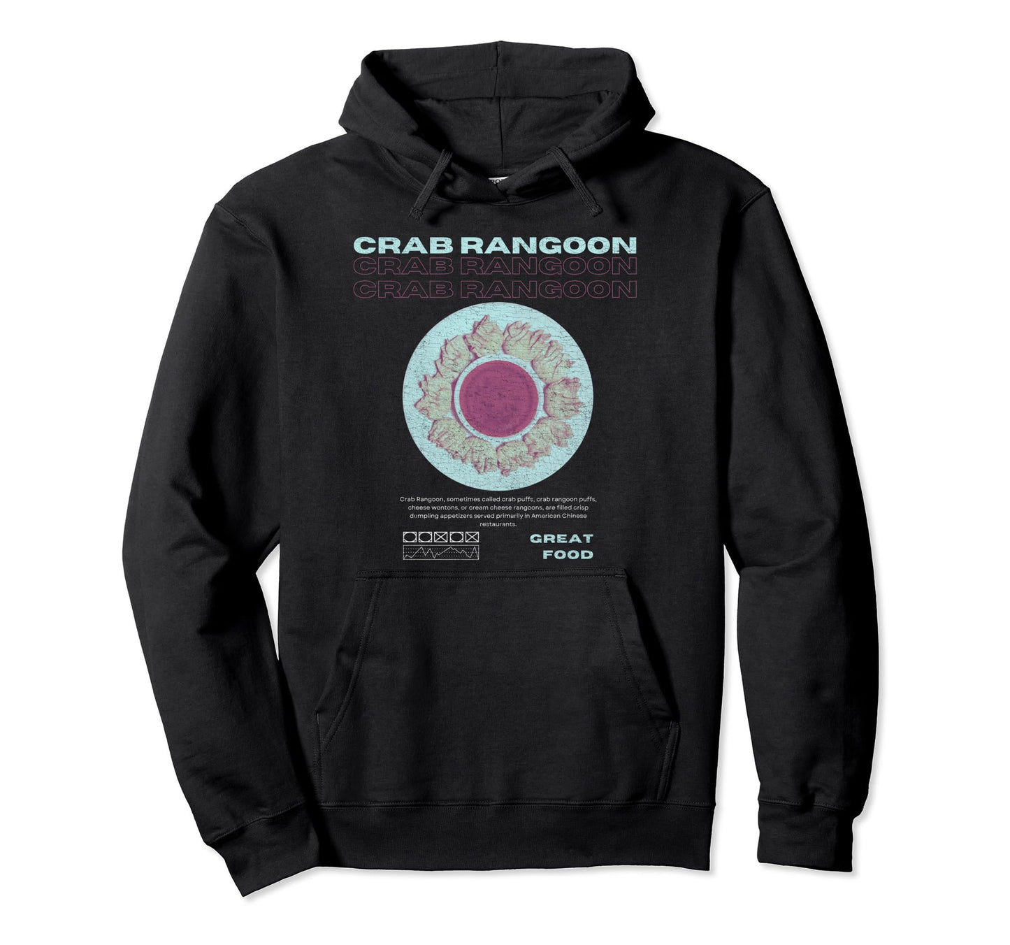 Crab Rangoon Lover Y2K Weird Aesthetic Hoodie - Aesthetic Graphic Unisex - T-Shirt, Sweatshirt, Hoodie