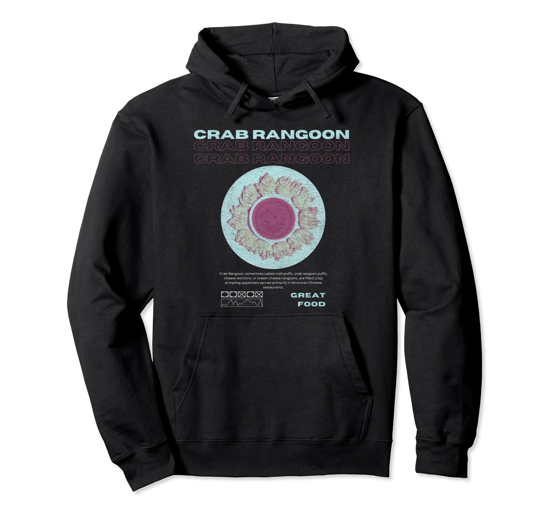 Crab Rangoon Lover Y2K Weird Aesthetic Hoodie - Aesthetic Graphic Unisex - T-Shirt, Sweatshirt, Hoodie