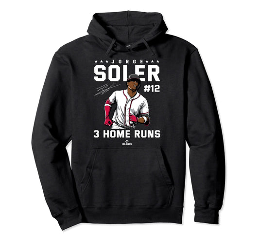 3 Home Runs Mlbpa Jorge Soler Baseball Hoodie - Novelty Apparel Men Women - T-Shirt, Sweatshirt, Hoodie
