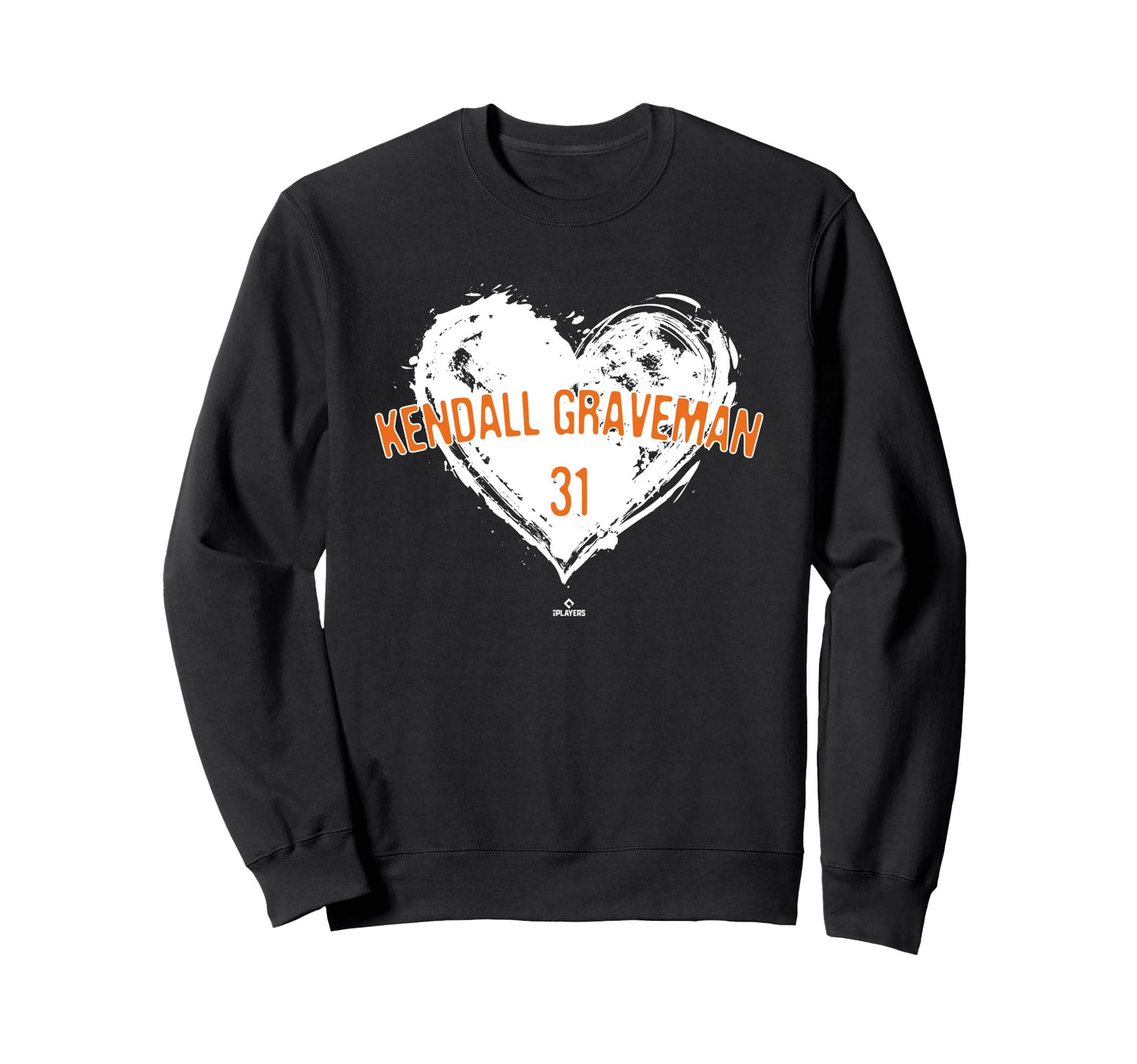 Distressed Heart Kendall Graveman Sweatshirt - Novelty Apparel Unisex - T-Shirt, Sweatshirt, Hoodie