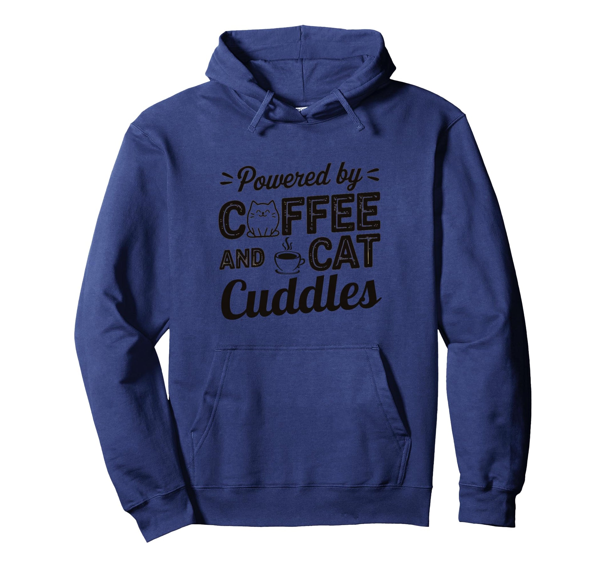Funny Typography Coffee Cat Lover Hoodie - Minimalist Print for Adults - T-Shirt, Sweatshirt, Hoodie