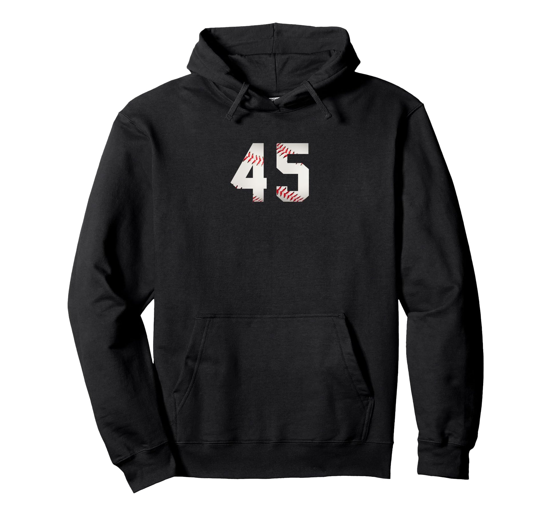 Number 45 Minimalist Birthday Baseball Hoodie - Minimalist Print Unisex - T-Shirt, Sweatshirt, Hoodie