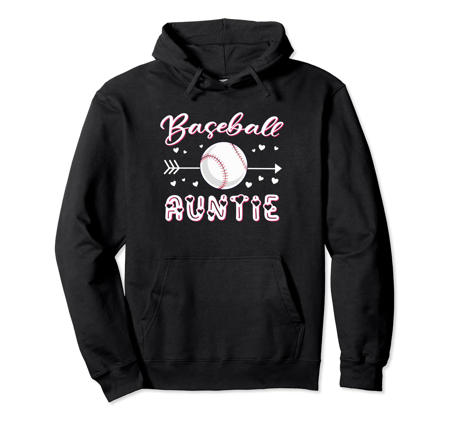 Baseball Auntie Baseball Sport Hoodie - Casual Everyday Wear for Adults - T-Shirt, Sweatshirt, Hoodie