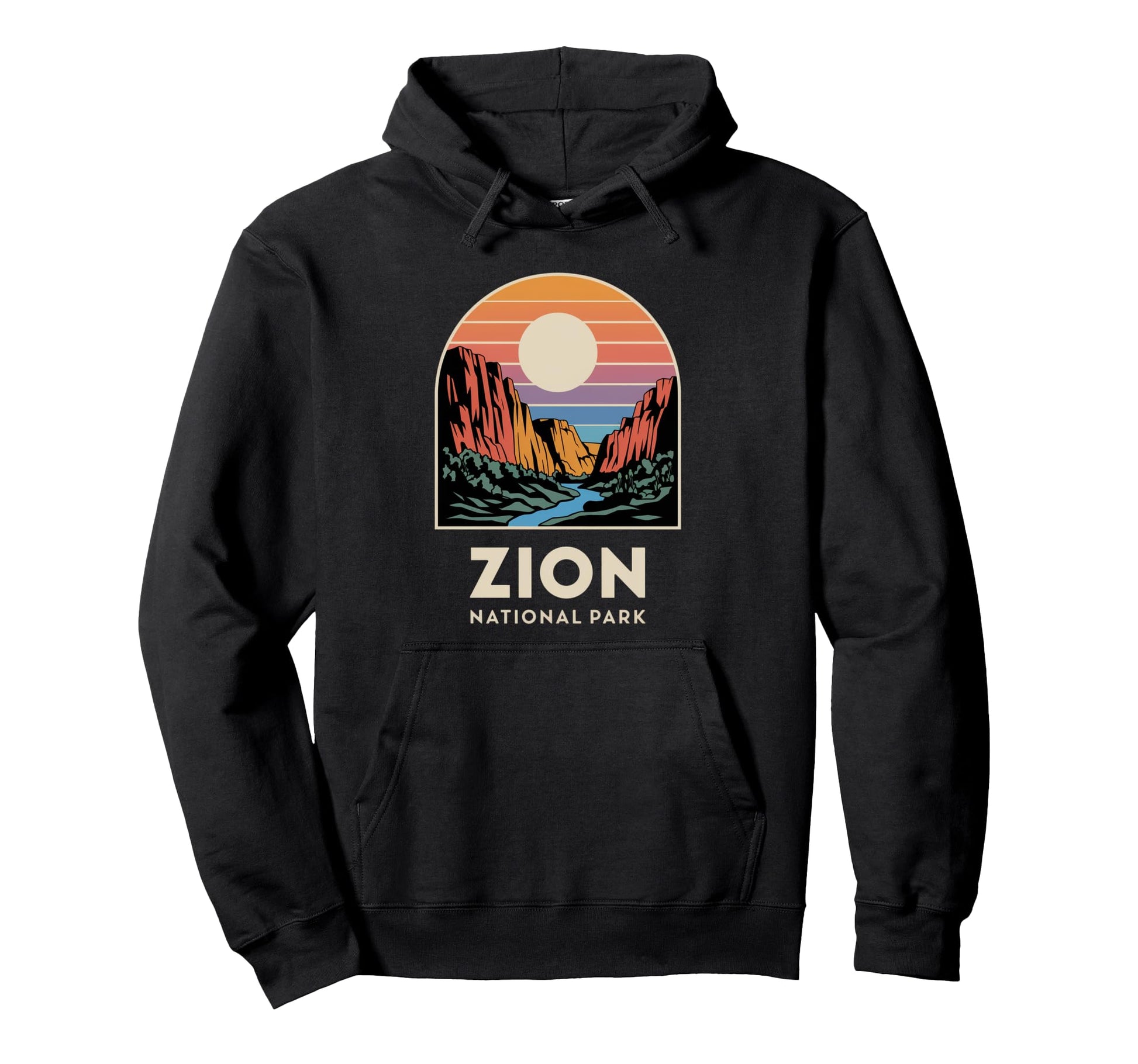 Zion National Park Canyon Utah Hoodie - Aesthetic Graphic for Adults - T-Shirt, Sweatshirt, Hoodie