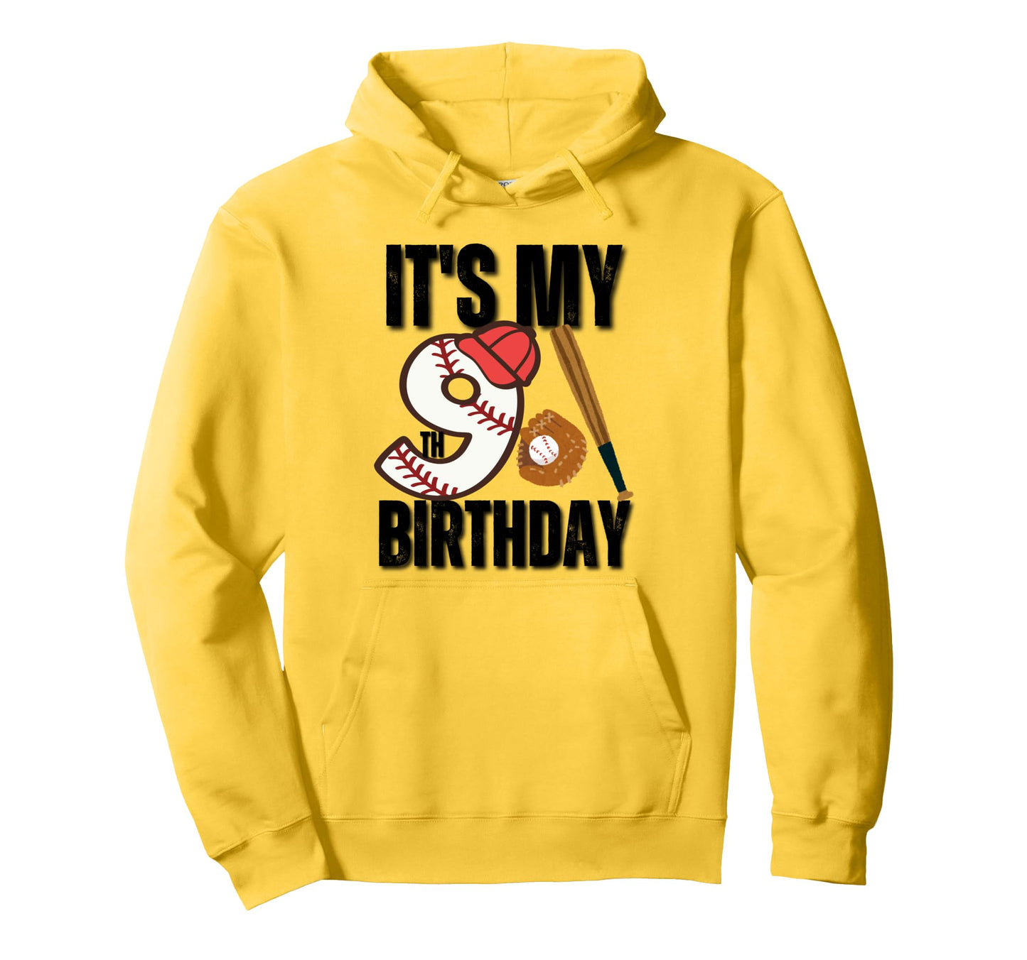 Its My 9Th Birthday Baseball Player 9Th Hoodie - Unique Graphic for Adults - T-Shirt, Sweatshirt, Hoodie