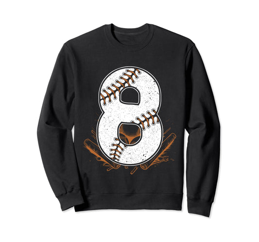 Baseball Birthday 8Th Birthday Party Sweatshirt - Trendy Graphic Men Women - T-Shirt, Sweatshirt, Hoodie