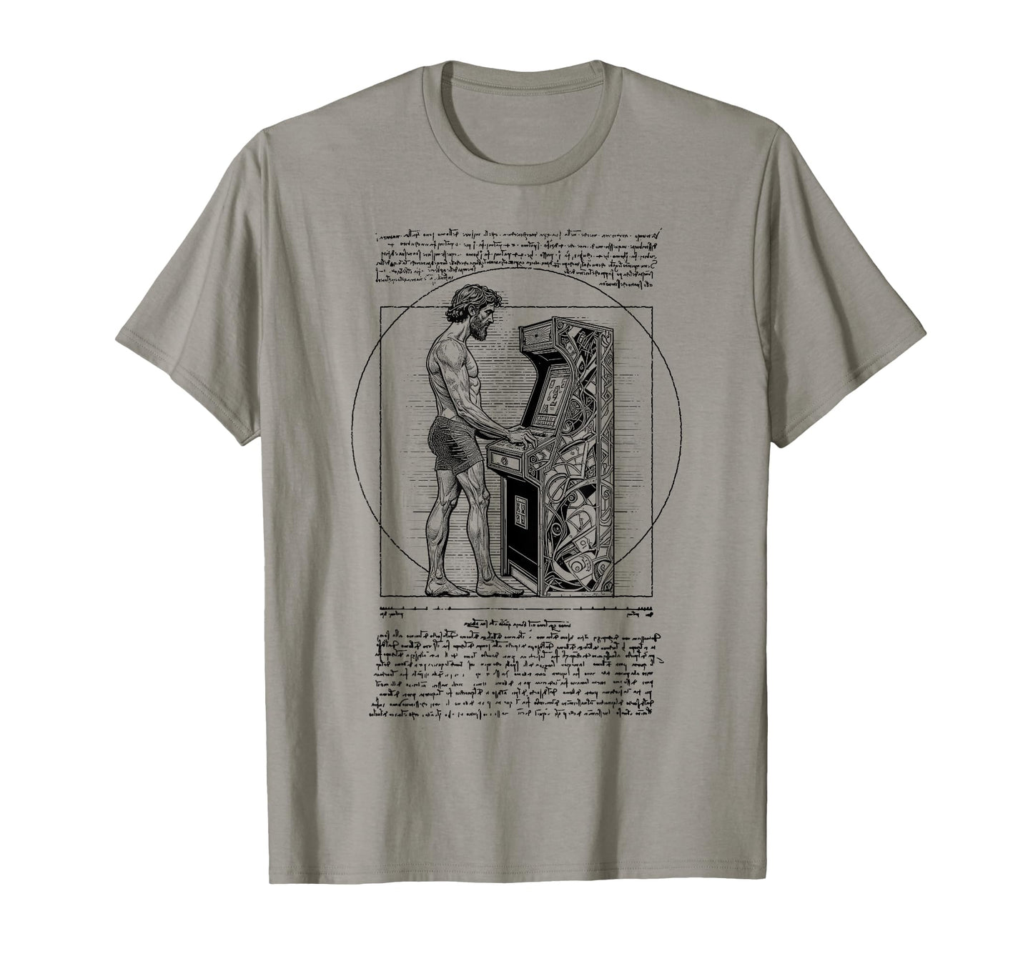 Arcade Gamer Vitruvian Leonardo Da T-Shirt - Streetwear Style Men Women - T-Shirt, Sweatshirt, Hoodie