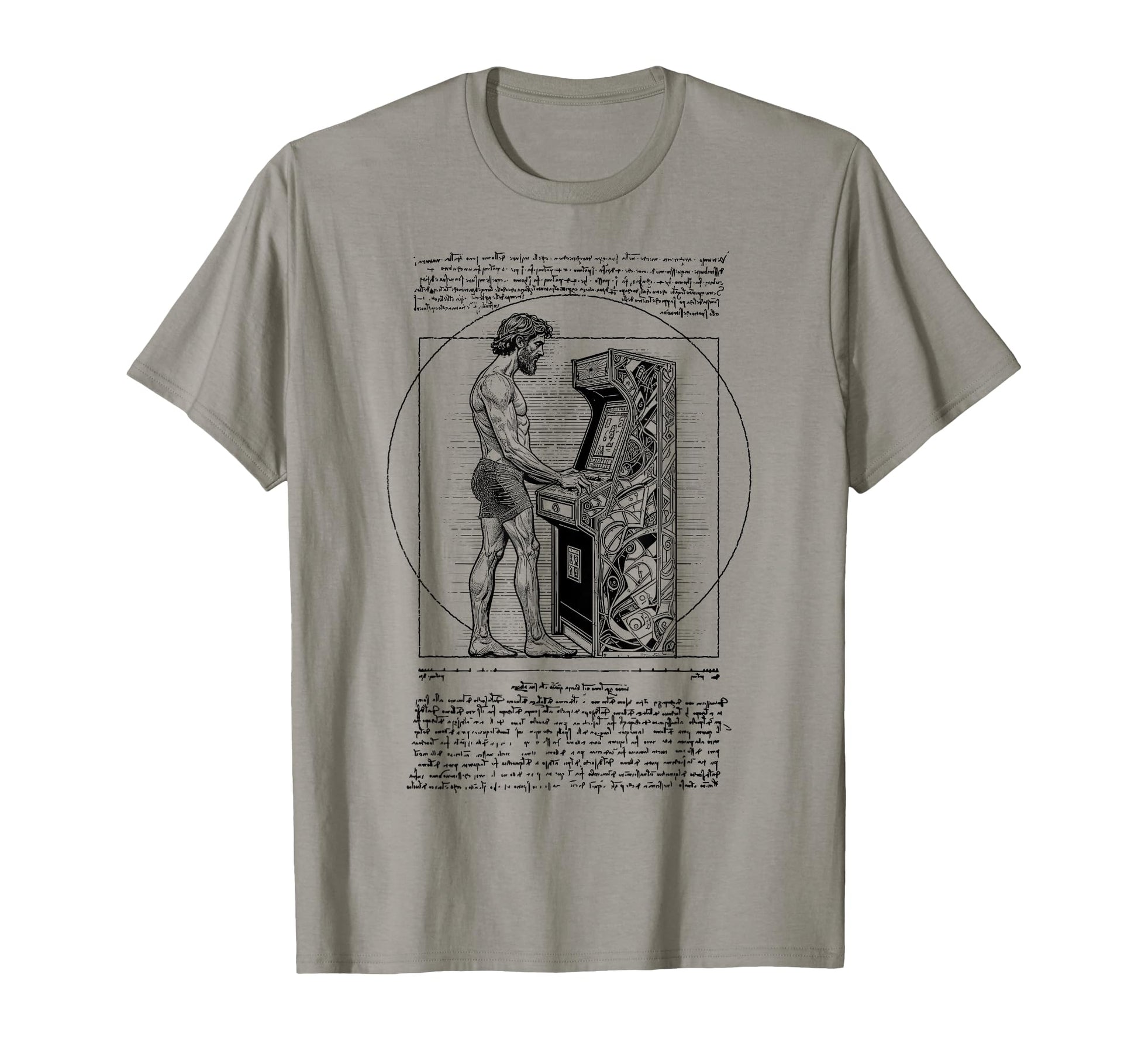 Arcade Gamer Vitruvian Leonardo Da T-Shirt - Streetwear Style Men Women - T-Shirt, Sweatshirt, Hoodie