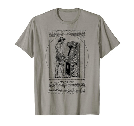 Arcade Gamer Vitruvian Leonardo Da T-Shirt - Streetwear Style Men Women - T-Shirt, Sweatshirt, Hoodie