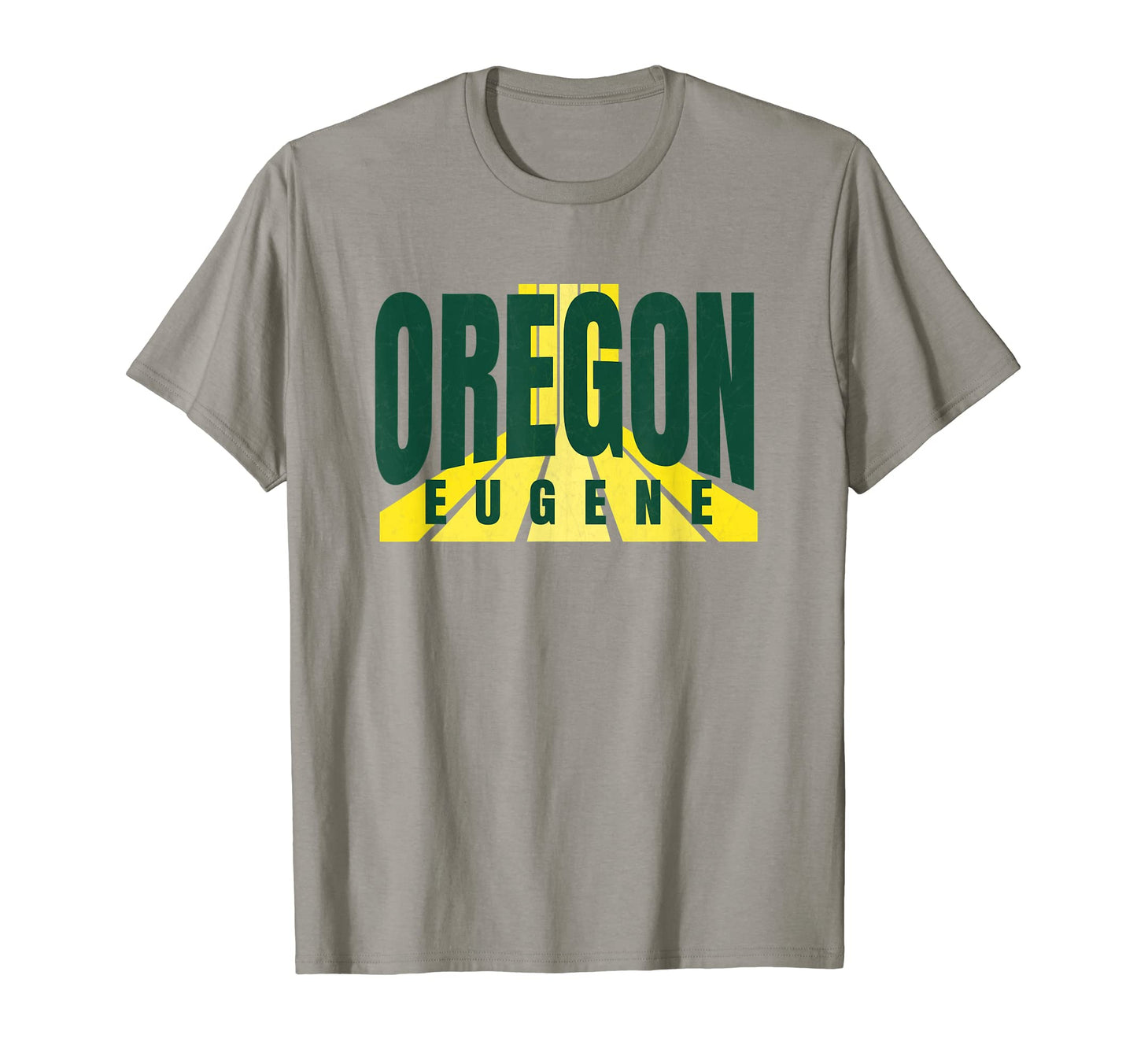 Eugene Oregon Green Yellow Oregon T-Shirt - Custom Art Print Men Women - T-Shirt, Sweatshirt, Hoodie