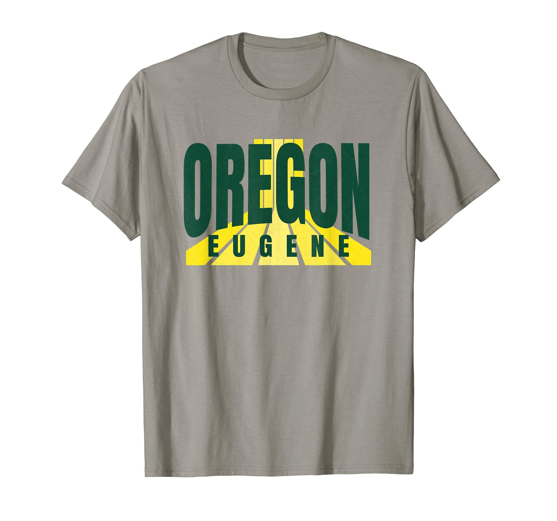 Eugene Oregon Green Yellow Oregon T-Shirt - Custom Art Print Men Women - T-Shirt, Sweatshirt, Hoodie