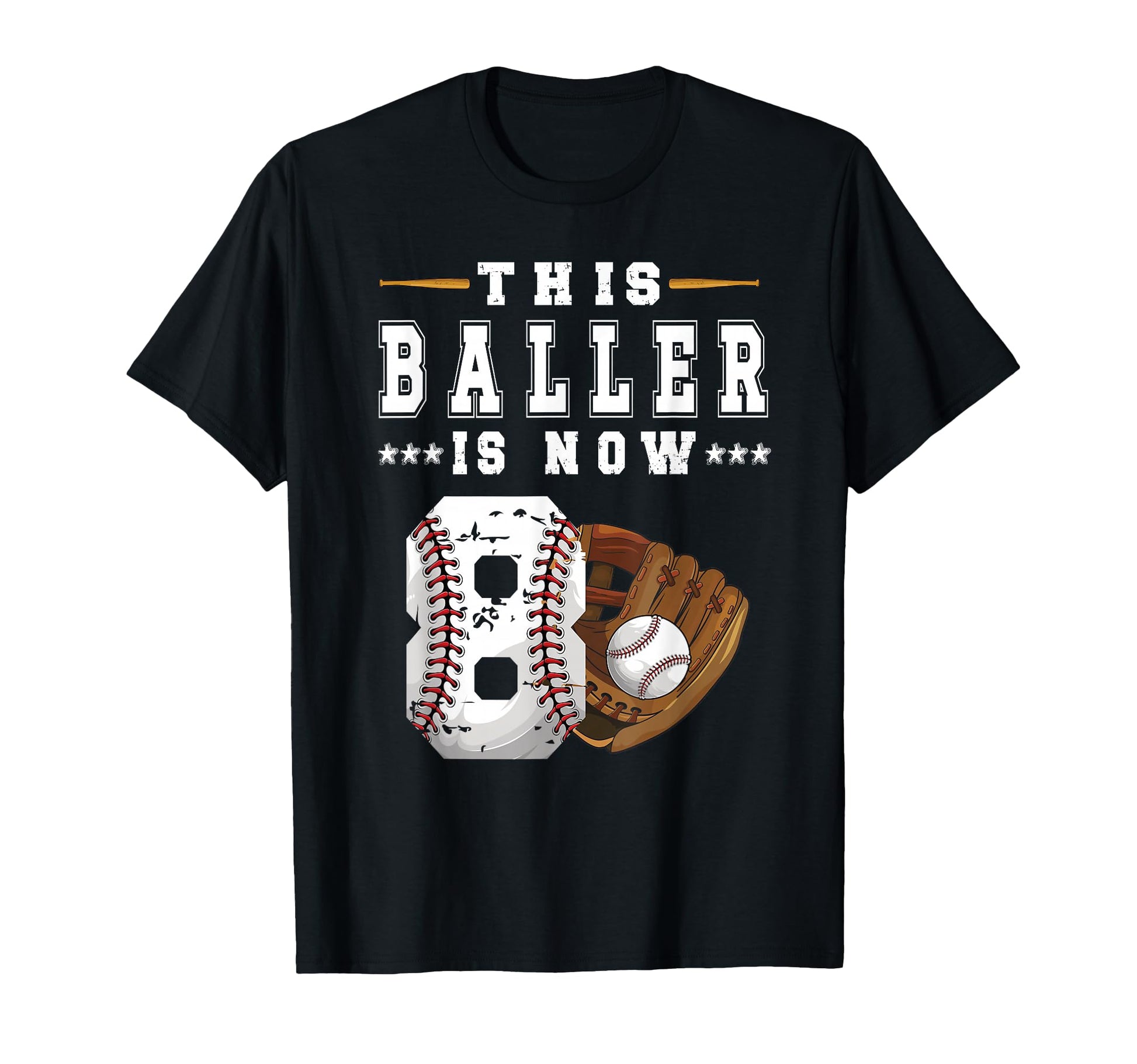 8Th Birthday Baseball Eight Year T-Shirt - Fun Novelty Design Men Women - T-Shirt, Sweatshirt, Hoodie