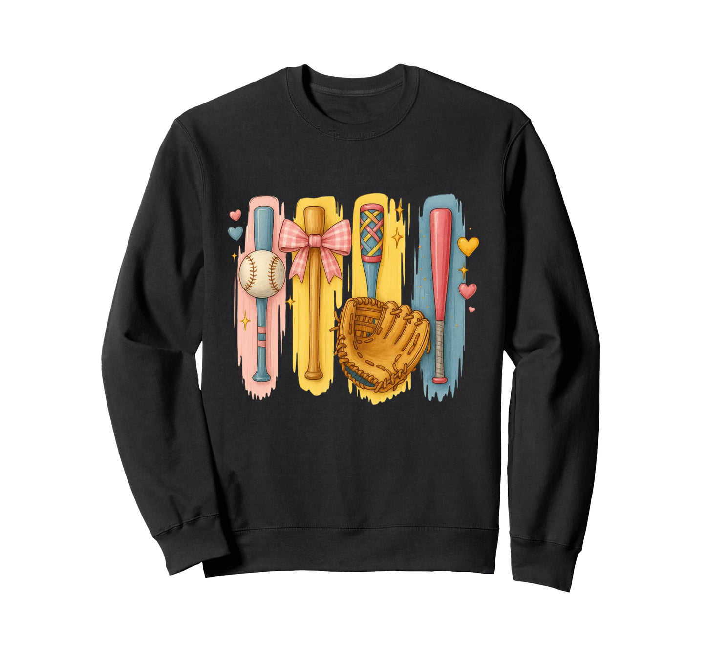 Baseball Mom Baseball Coquette Sweatshirt - Custom Art Print for Adults - T-Shirt, Sweatshirt, Hoodie