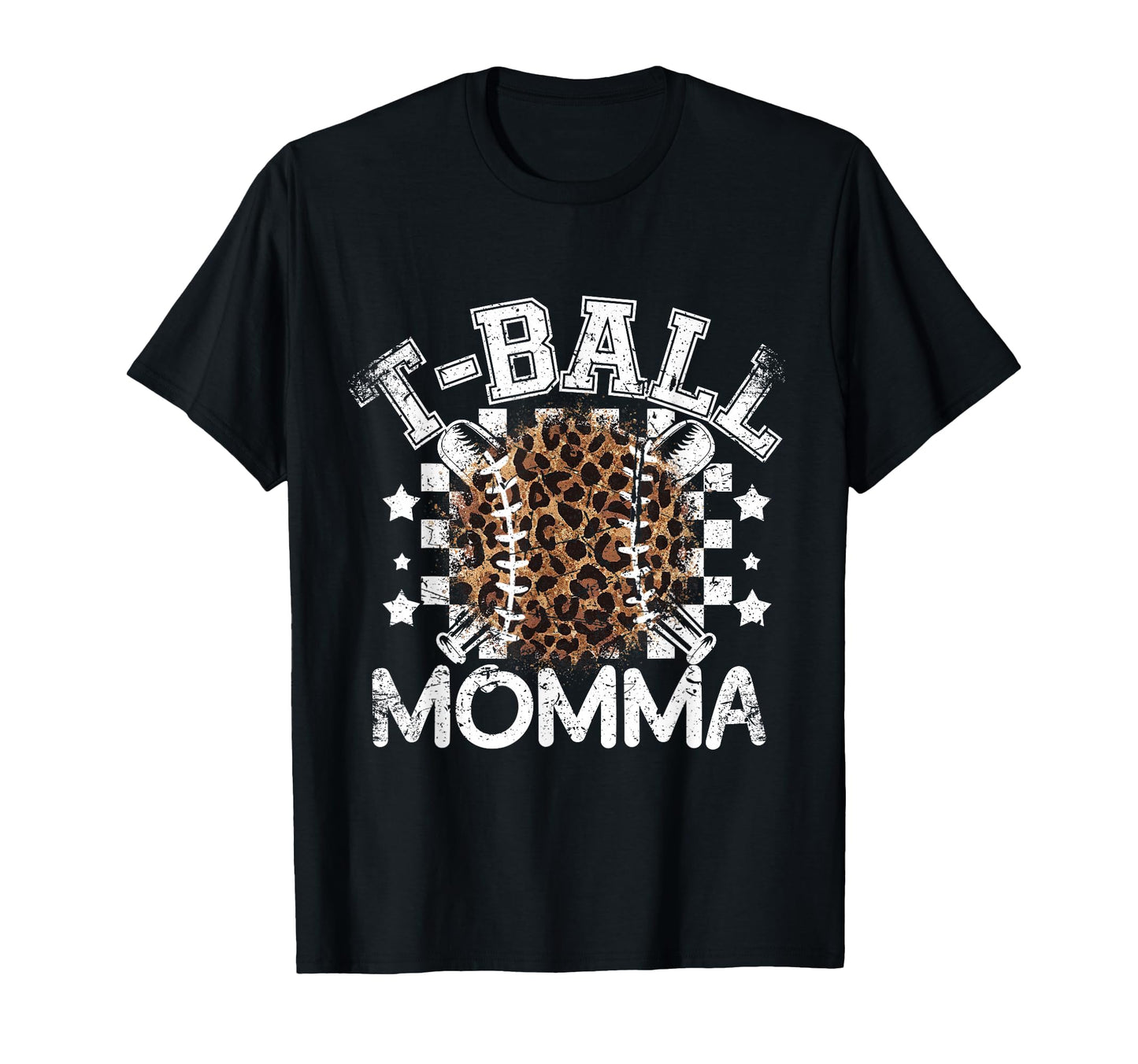 T Ball Teeball Momma Leopard Cheetah T-Shirt - Minimalist Print Unisex - T-Shirt, Sweatshirt, Hoodie
