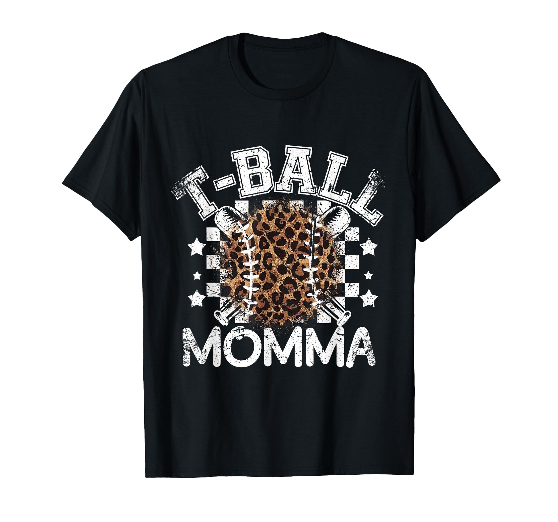 T Ball Teeball Momma Leopard Cheetah T-Shirt - Minimalist Print Unisex - T-Shirt, Sweatshirt, Hoodie