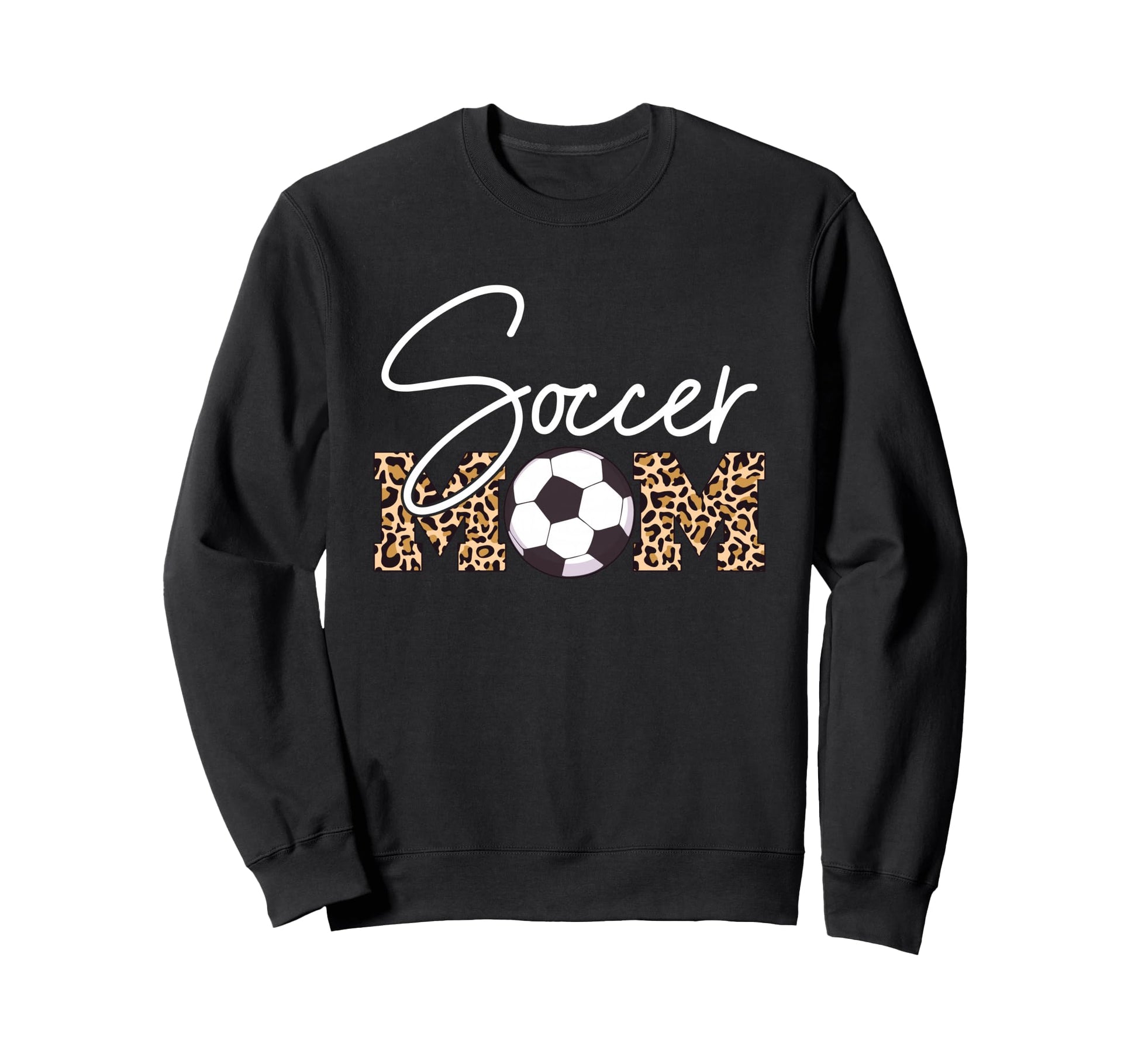 Soccer Mom Leopard Ball Sweatshirt - Trendy Graphic for Adults - T-Shirt, Sweatshirt, Hoodie