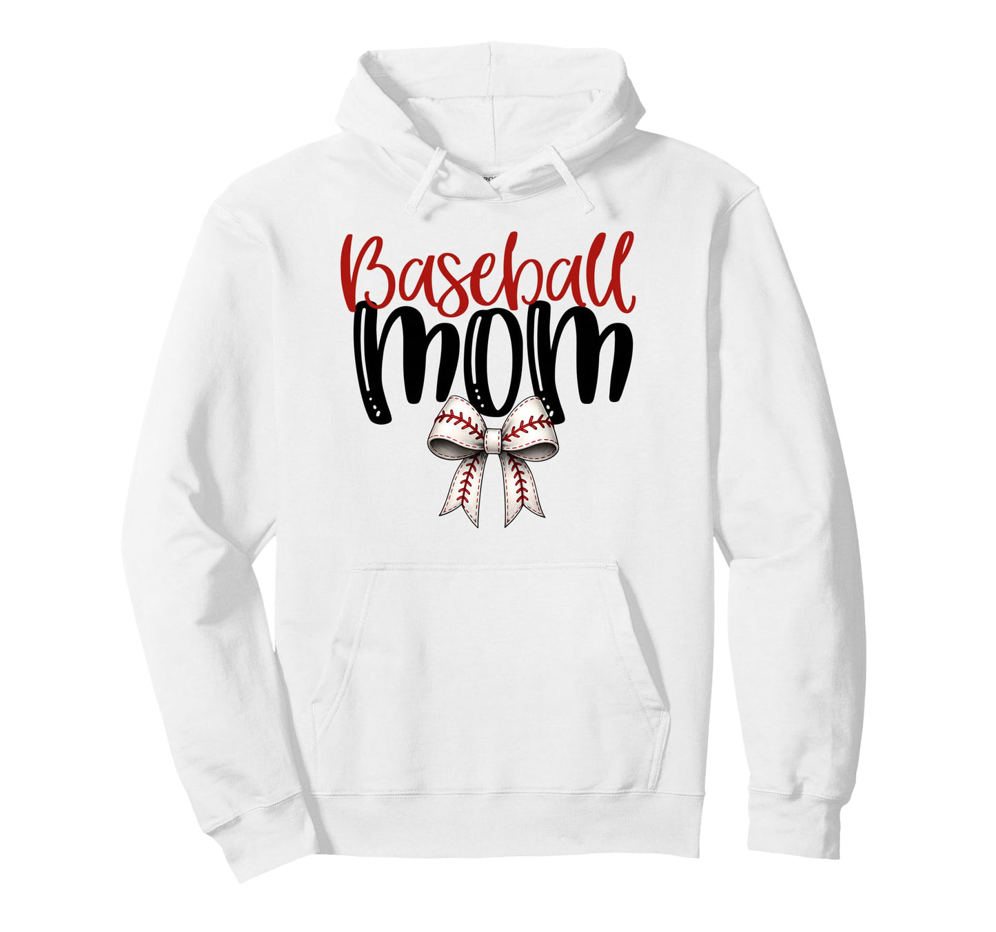 Baseball Mom Coquette Bow Game Day Hoodie - Aesthetic Graphic Unisex - T-Shirt, Sweatshirt, Hoodie