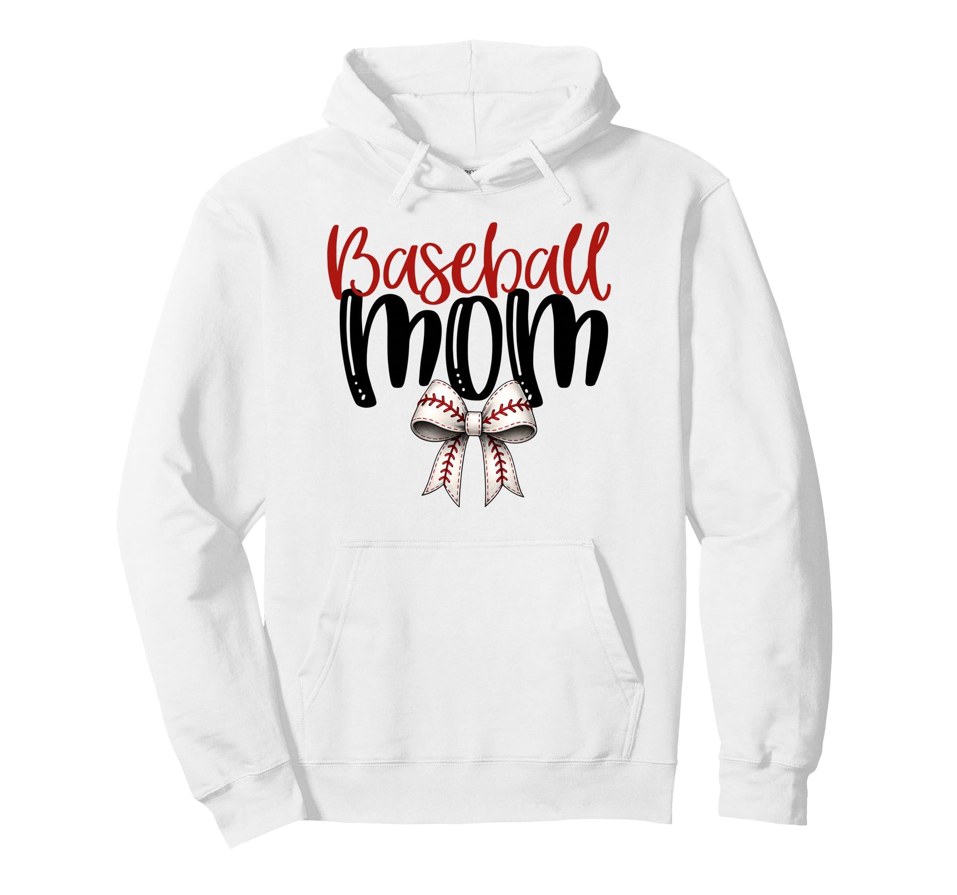 Baseball Mom Coquette Bow Game Day Hoodie - Aesthetic Graphic Unisex - T-Shirt, Sweatshirt, Hoodie