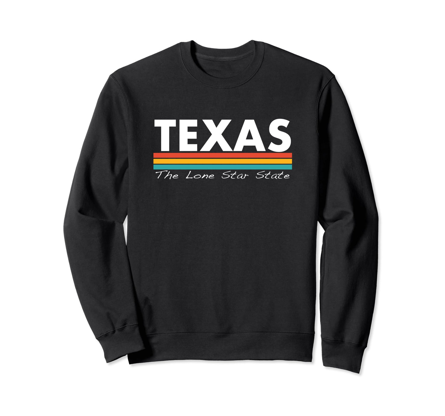 Texas Lone Star State Stripes Sweatshirt - Aesthetic Graphic Men Women - T-Shirt, Sweatshirt, Hoodie