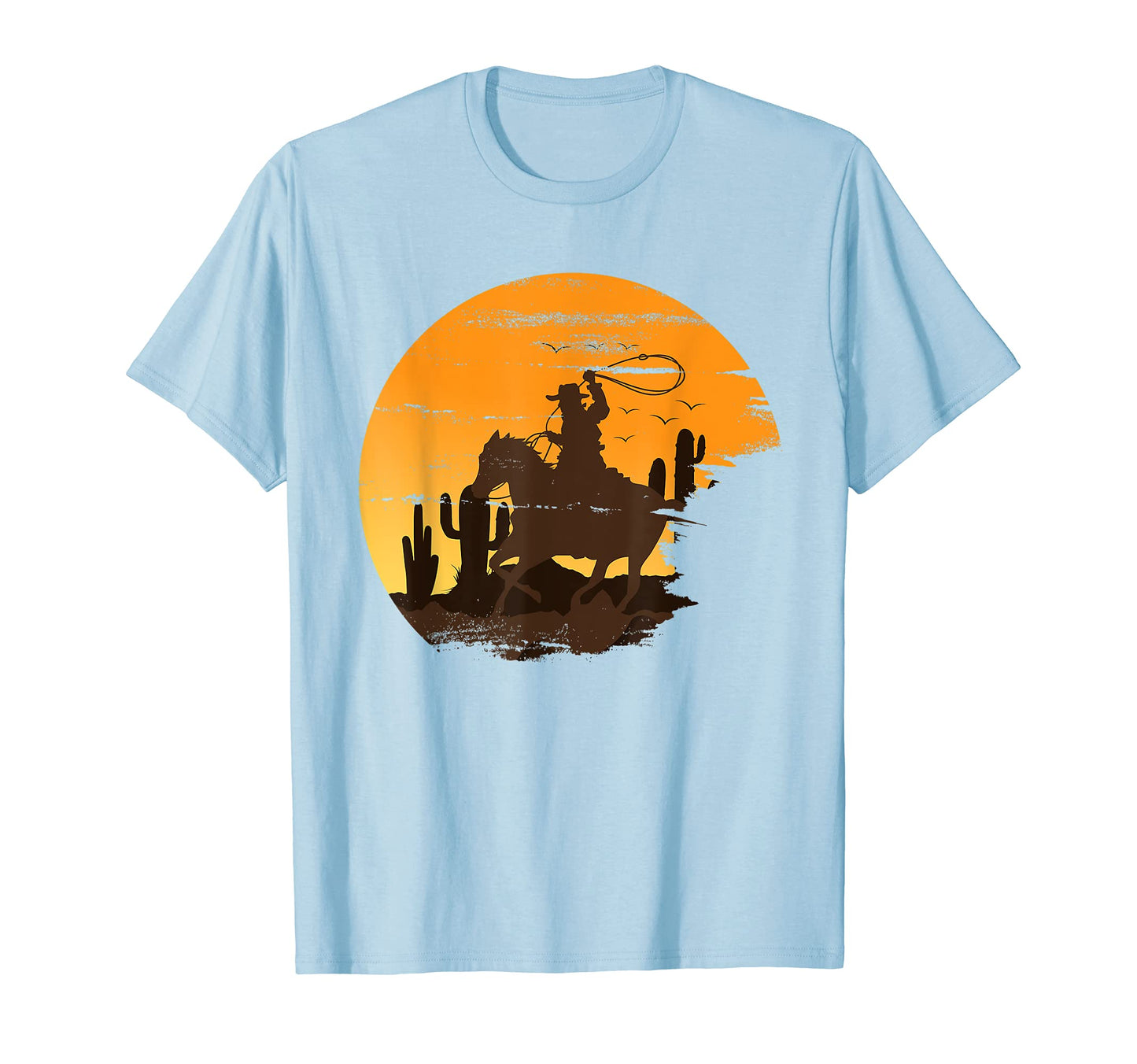 Saddle Western Cowboy Western Sunset T-Shirt - Streetwear Style Unisex - T-Shirt, Sweatshirt, Hoodie