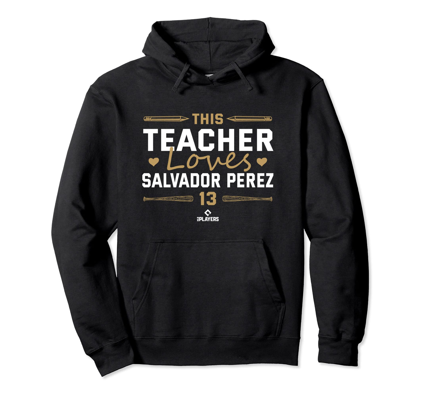 This Teacher Loves Salvador Perez Baseball Hoodie - Trendy Graphic Unisex - T-Shirt, Sweatshirt, Hoodie