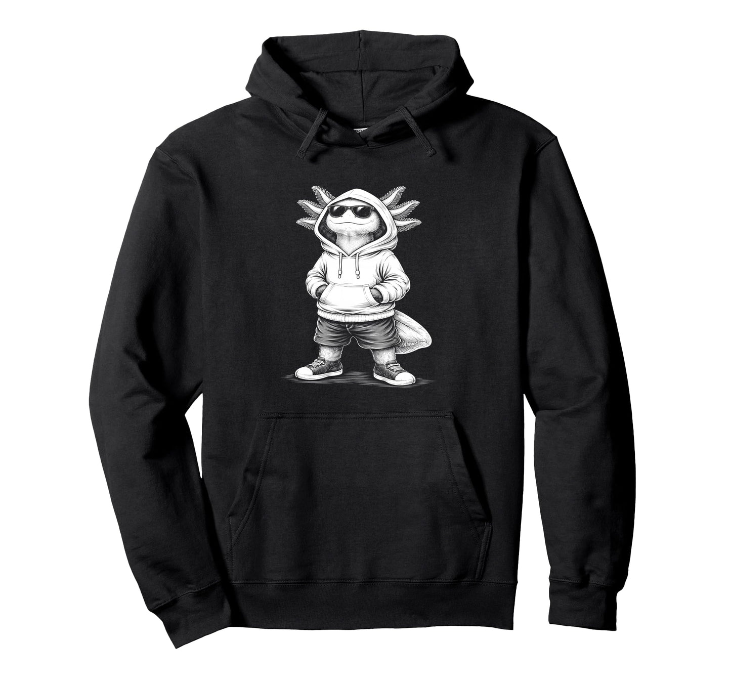 Axolotl Sunglasses Street Hoodie - Trendy Graphic Unisex - T-Shirt, Sweatshirt, Hoodie