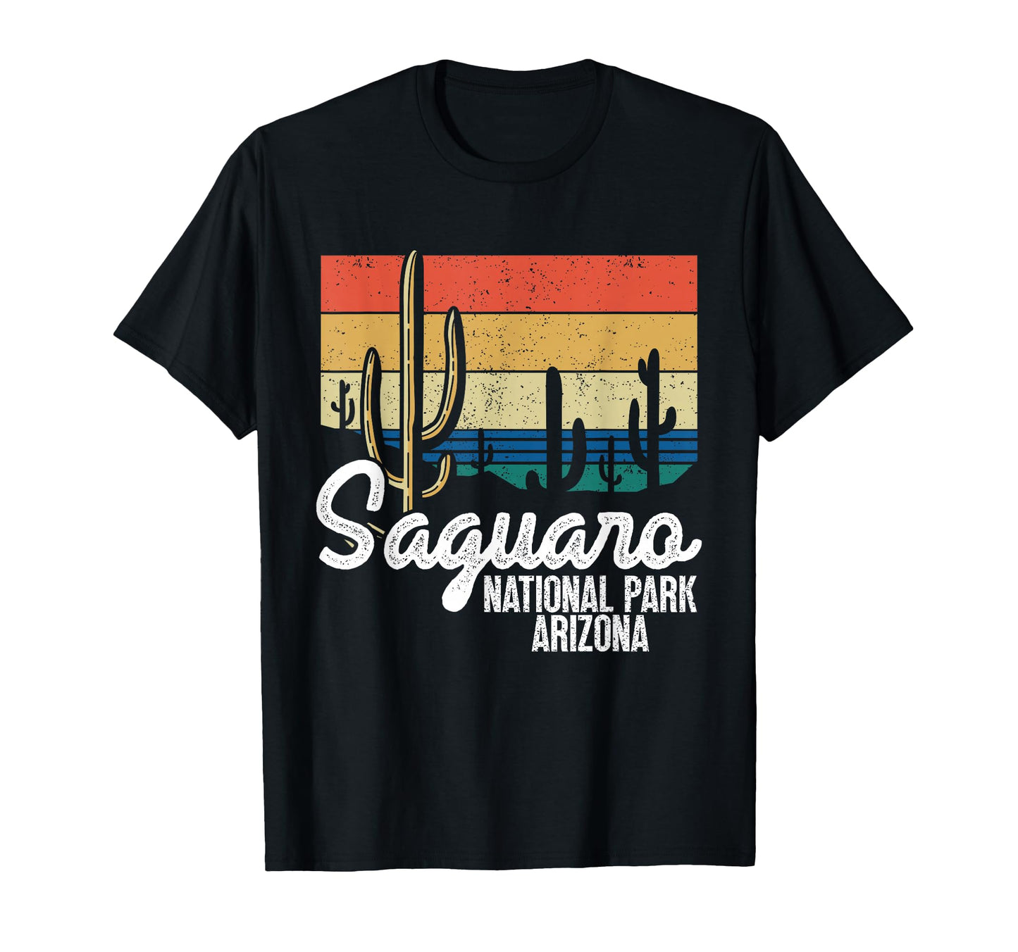 Saguaro National Park Stripes Arizona T-Shirt - Custom Art Print Men Women - T-Shirt, Sweatshirt, Hoodie