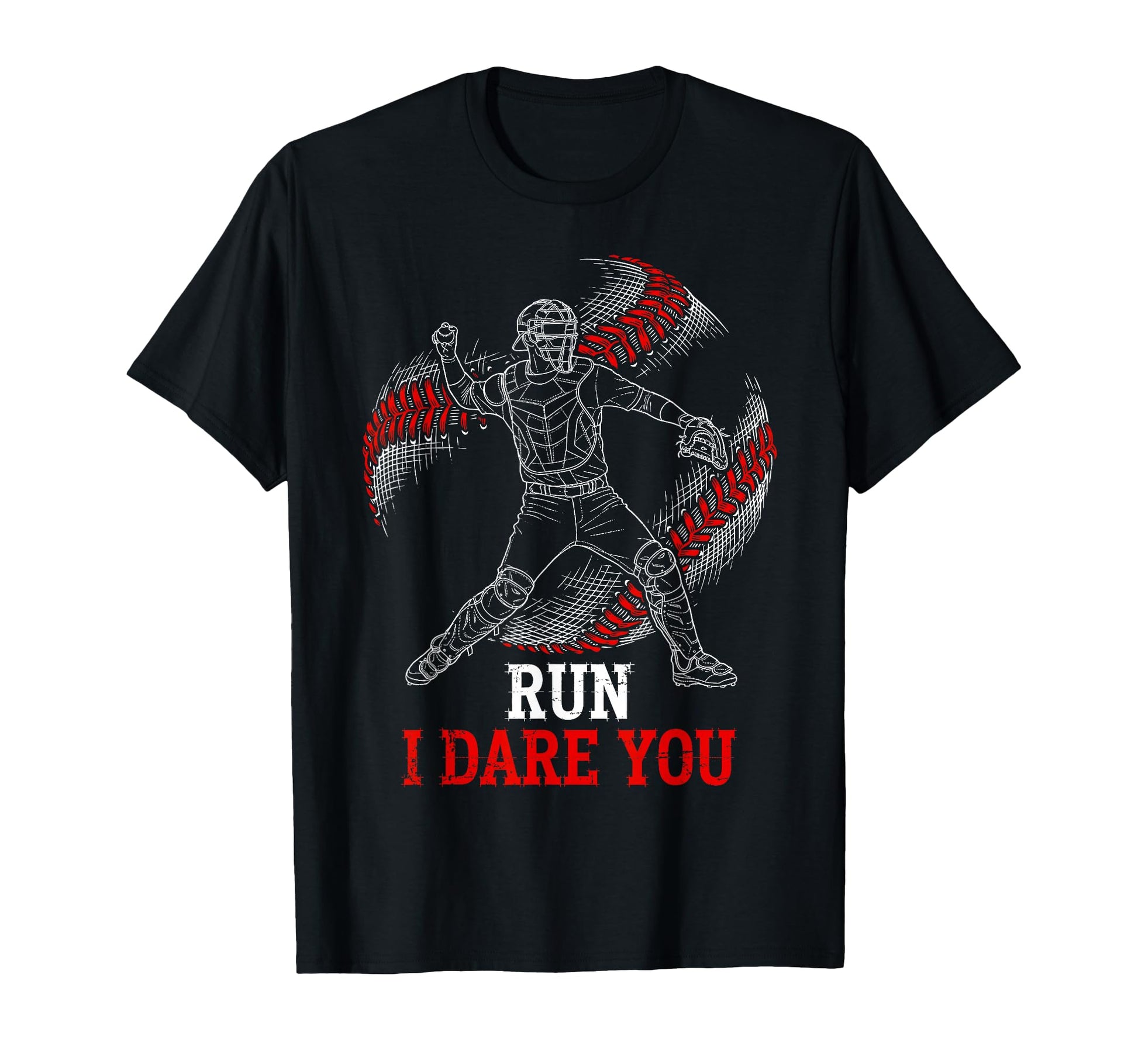 Run I Dare You Funny Baseball T-Shirt - Aesthetic Graphic for Adults - T-Shirt, Sweatshirt, Hoodie