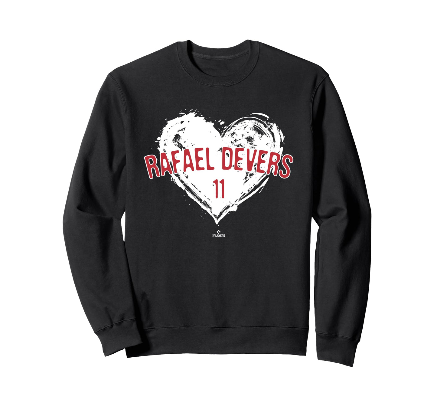 Distressed Heart Rafael Devers Sweatshirt - Minimalist Print for Adults - T-Shirt, Sweatshirt, Hoodie