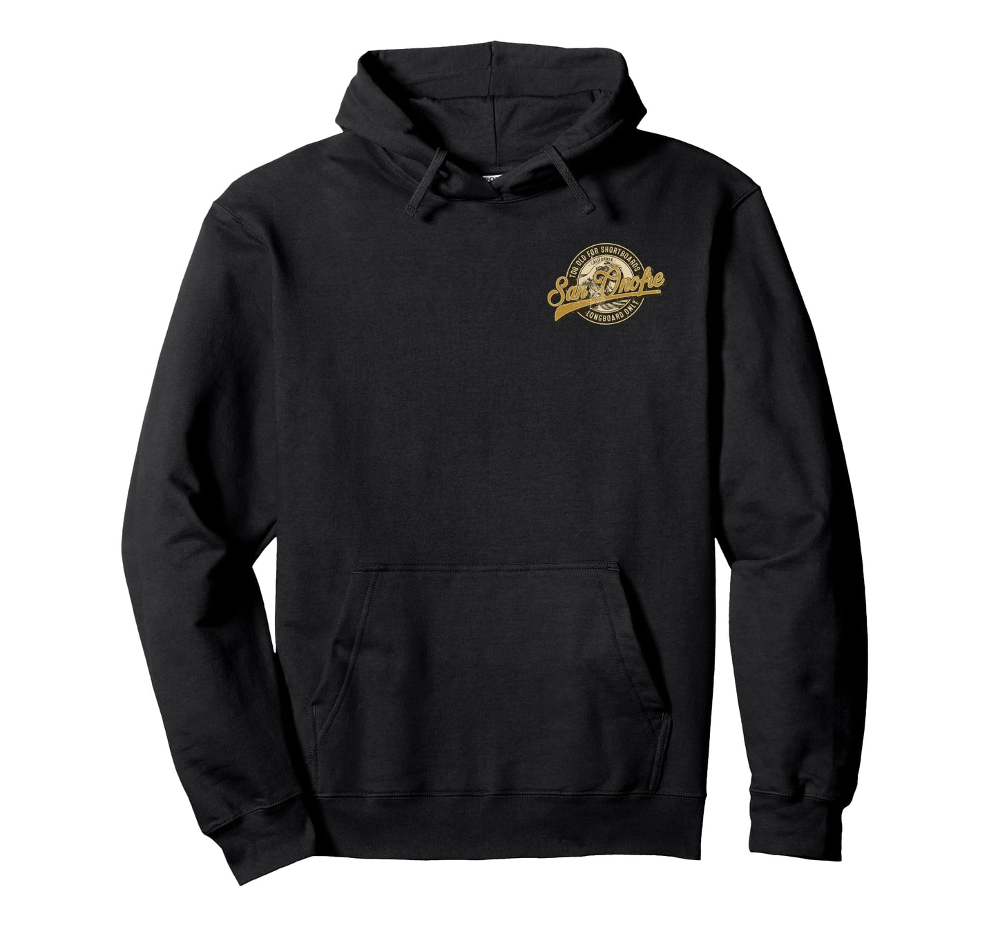 2 Sided San Onofre Longboard Only Hoodie - Minimalist Print for Adults - T-Shirt, Sweatshirt, Hoodie