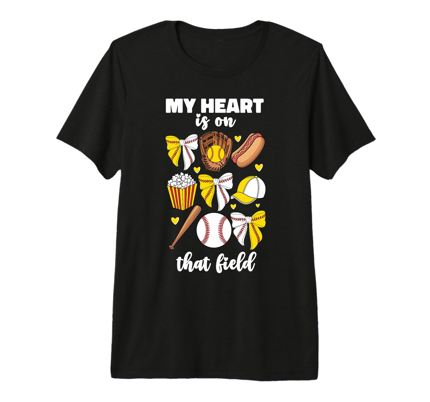 My Heart Is That Field Half Baseball T-Shirt - Unique Graphic for Adults - T-Shirt, Sweatshirt, Hoodie