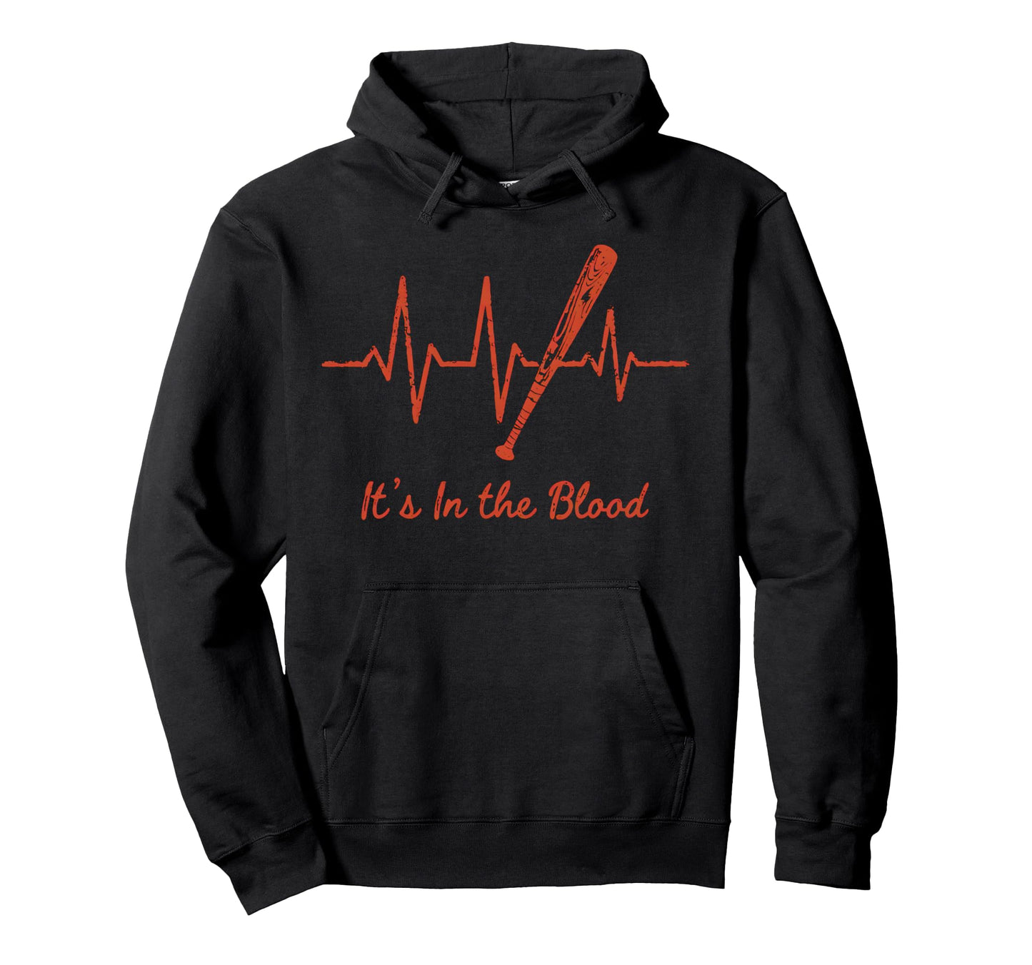 Baseball Heartbeat Hoodie - Casual Everyday Wear for Adults - T-Shirt, Sweatshirt, Hoodie