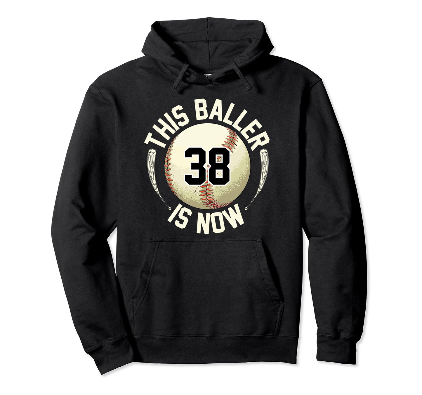 This Baller Is Now 38 Baseball 38Th Hoodie - Custom Art Print Unisex - T-Shirt, Sweatshirt, Hoodie