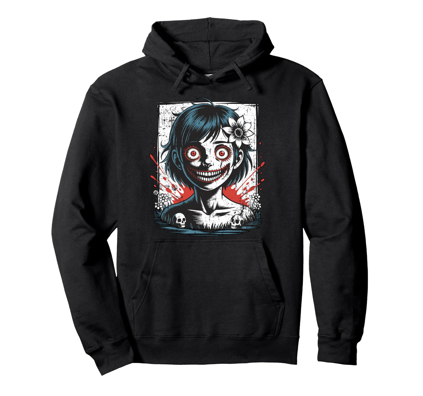Japanese Horror Anime Manga Japan Y2K Hoodie - Graphic Print Men Women - T-Shirt, Sweatshirt, Hoodie