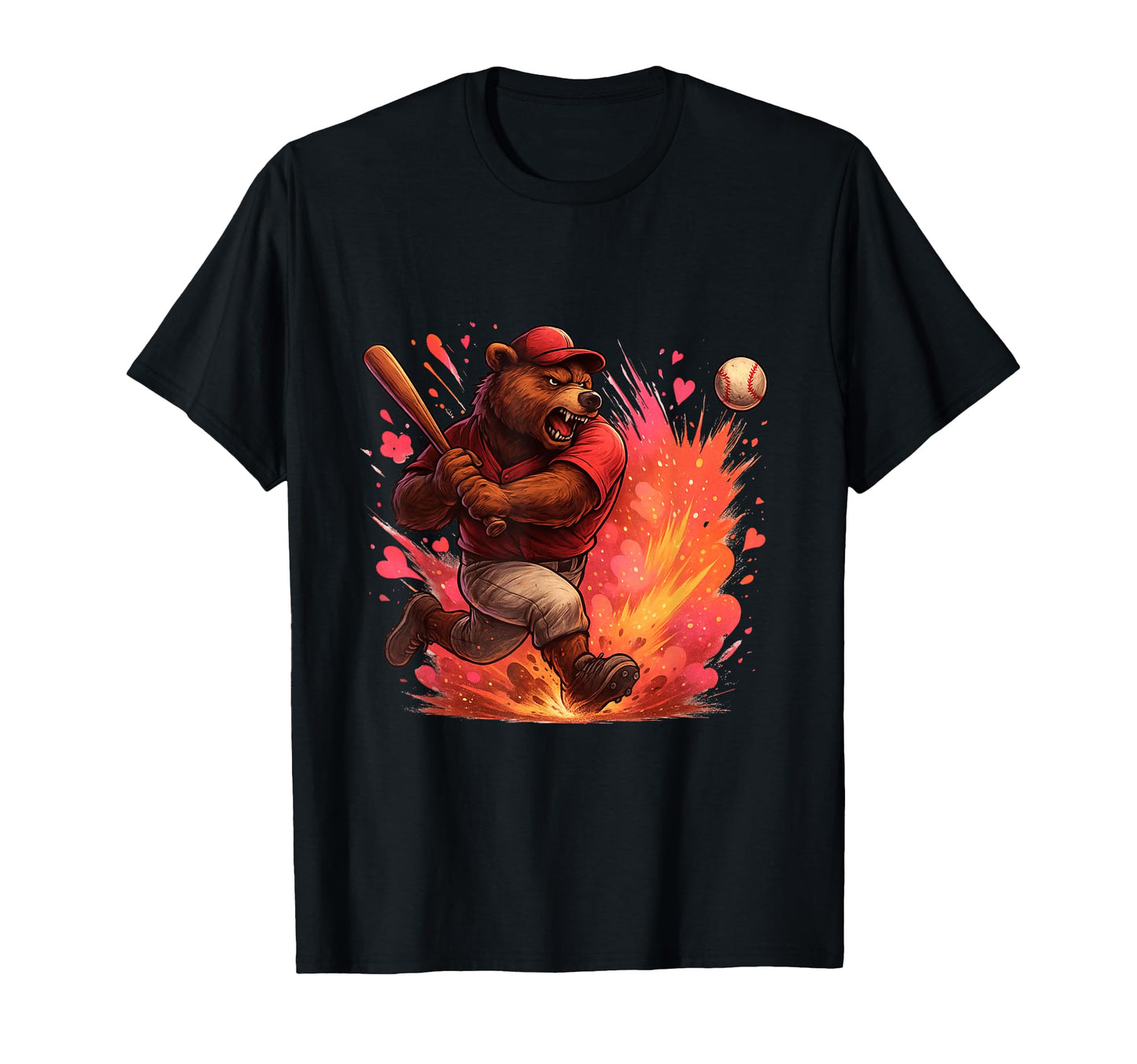 Power Swing Baseball Bear Charge T-Shirt - Trendy Graphic Unisex - T-Shirt, Sweatshirt, Hoodie