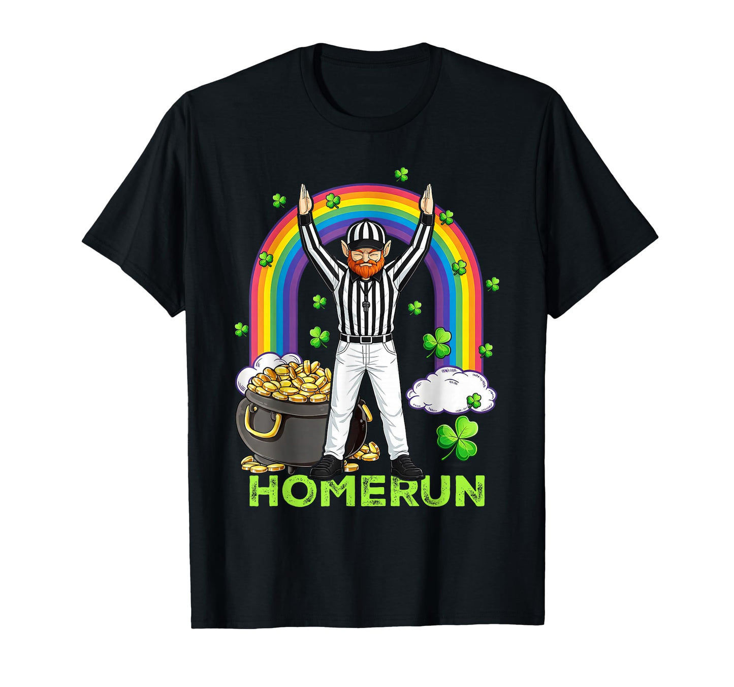 Baseball Patricks Day Homerun Umpire T-Shirt - Unique Graphic Unisex - T-Shirt, Sweatshirt, Hoodie