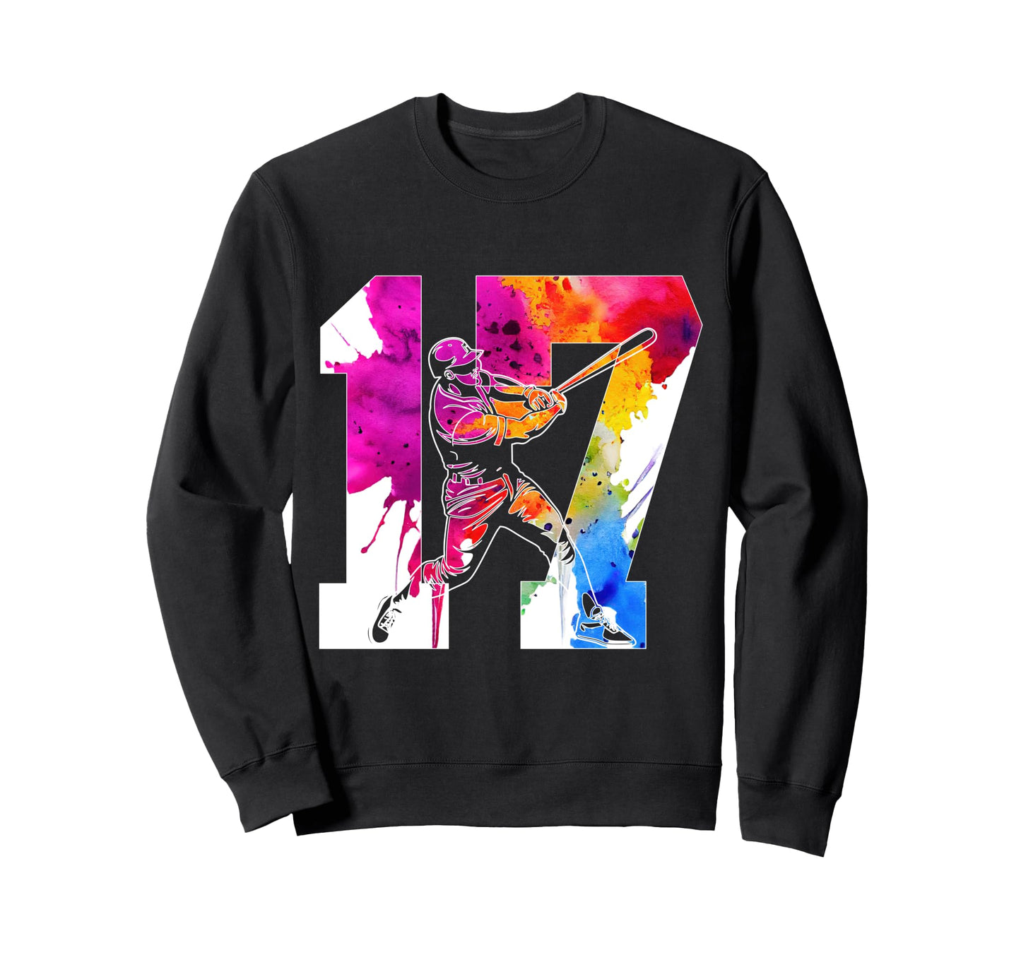 Number 17 Years Baseball 17Th Sweatshirt - Streetwear Style for Adults - T-Shirt, Sweatshirt, Hoodie