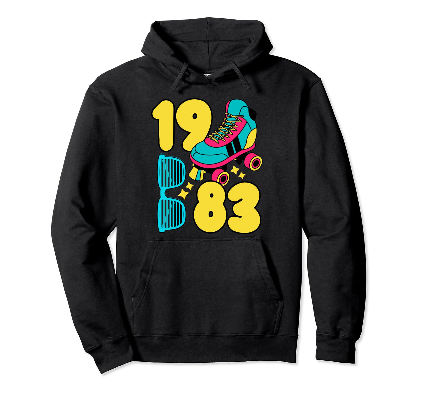 1983 Roller Rink 80S Night Nostalgia Hoodie - Minimalist Print Men Women - T-Shirt, Sweatshirt, Hoodie
