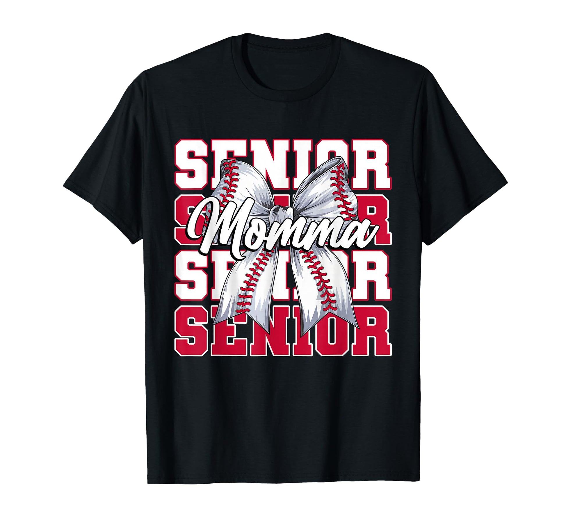 Baseball Momma Senior 2026 Coquette Bow T-Shirt - Trendy Graphic Men Women - T-Shirt, Sweatshirt, Hoodie