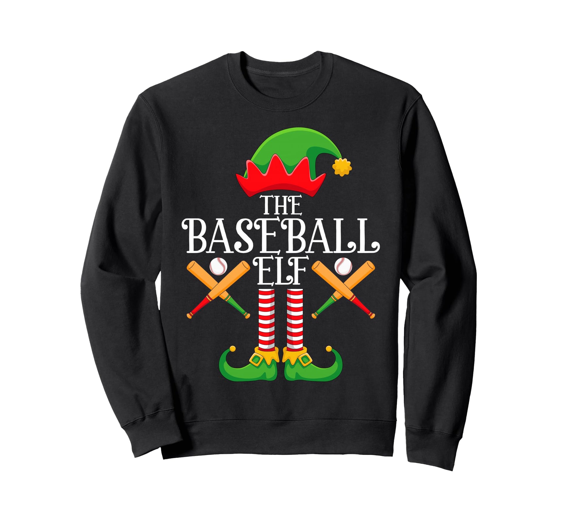 Baseball Elf Family Matching Funny Sweatshirt - Fun Novelty Design Unisex - T-Shirt, Sweatshirt, Hoodie