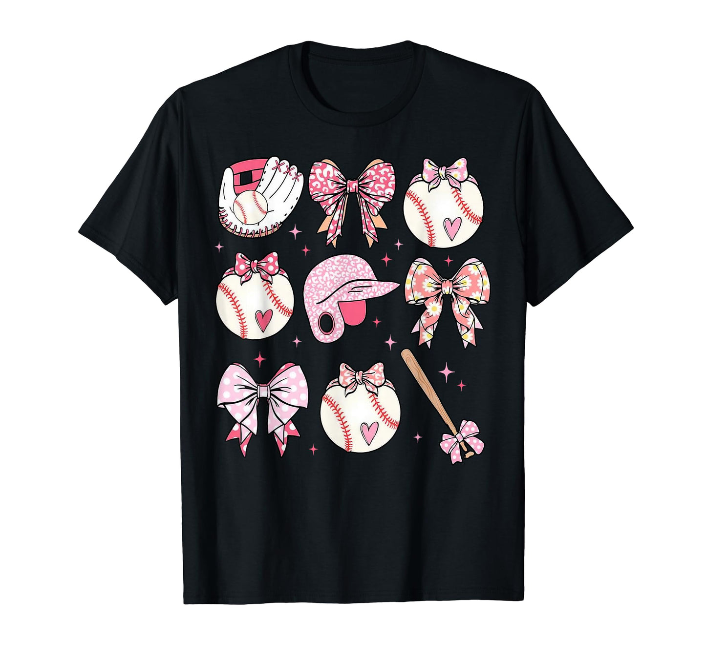 Bow Baseball Mom Mothers Day T-Shirt - Fun Novelty Design Unisex - T-Shirt, Sweatshirt, Hoodie
