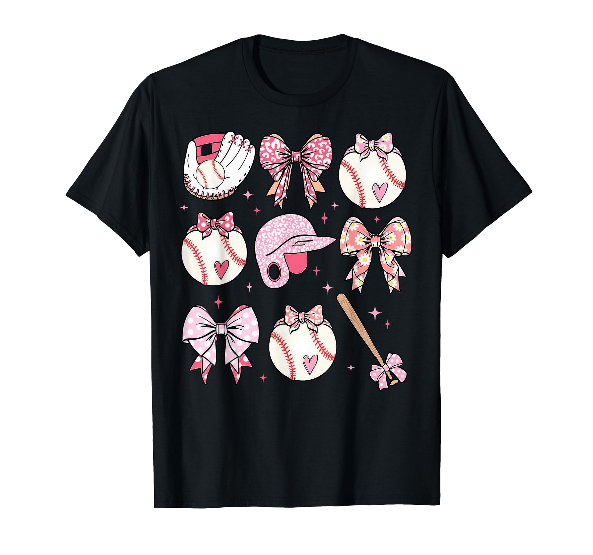 Bow Baseball Mom Mothers Day T-Shirt - Fun Novelty Design Unisex - T-Shirt, Sweatshirt, Hoodie