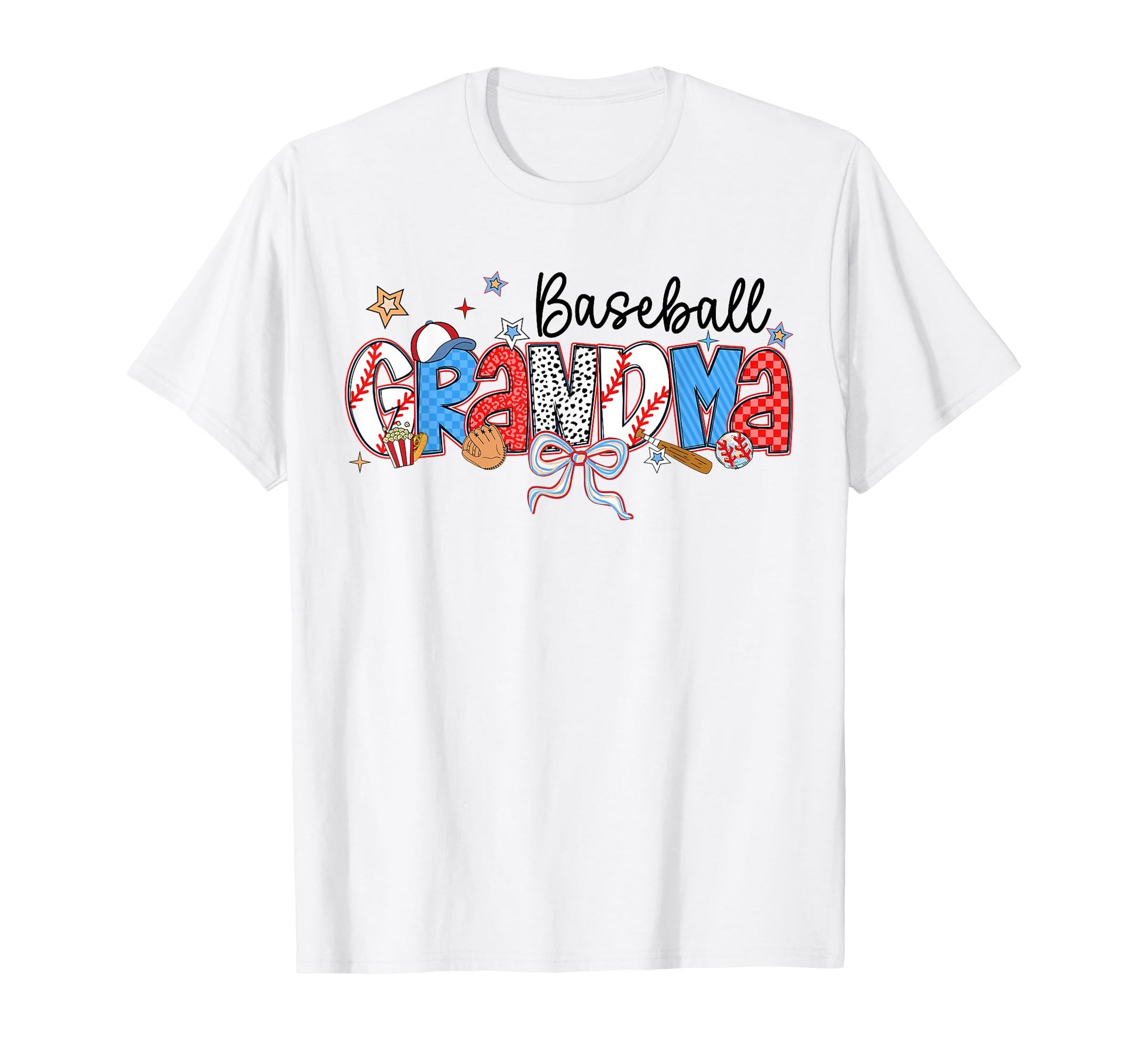 Baseball Grandma 4Th July Coquette Bow T-Shirt - Trendy Graphic Men Women - T-Shirt, Sweatshirt, Hoodie