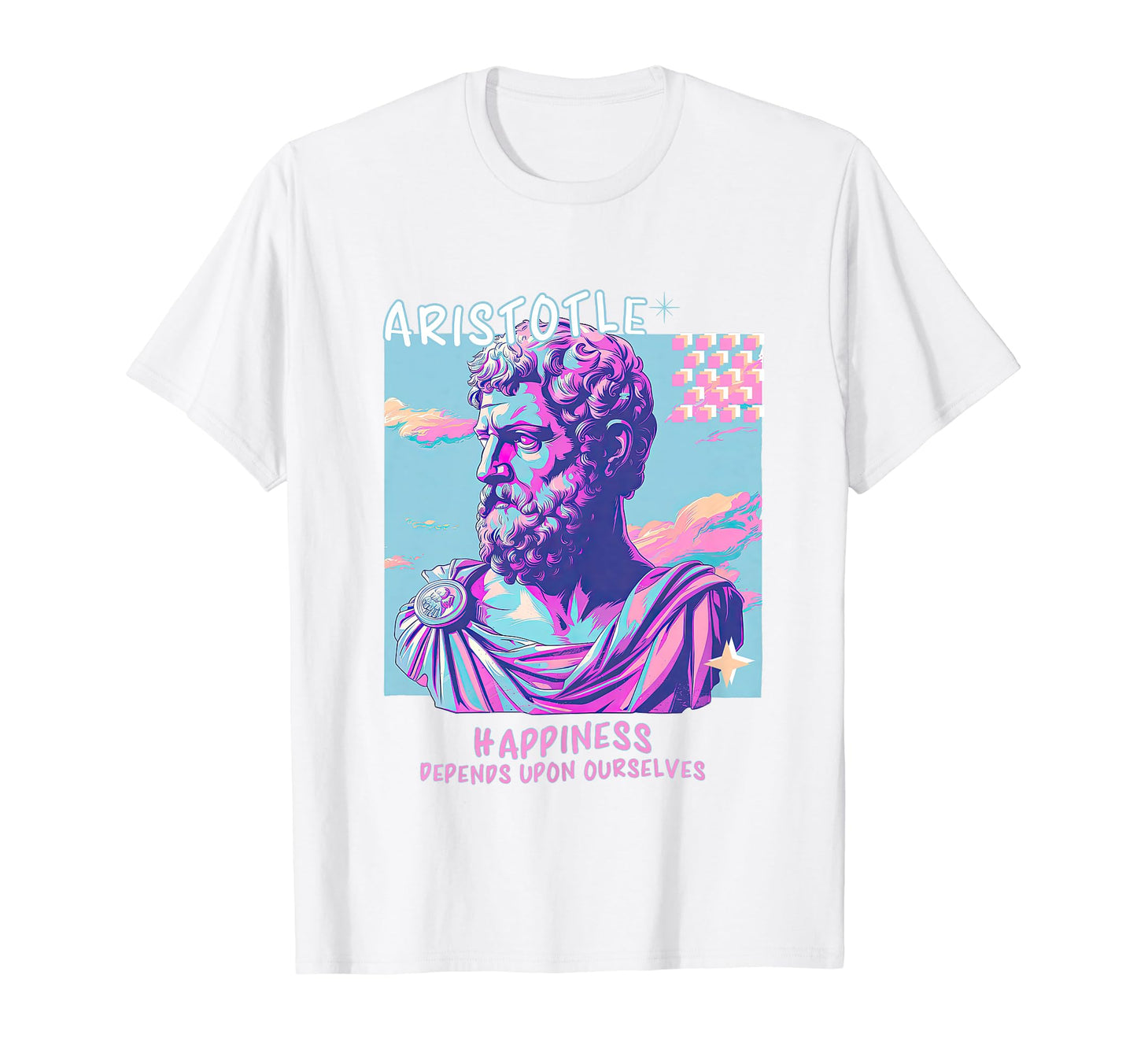 Aristotle Y2K Aesthetic Stoic T-Shirt - Novelty Apparel for Adults - T-Shirt, Sweatshirt, Hoodie