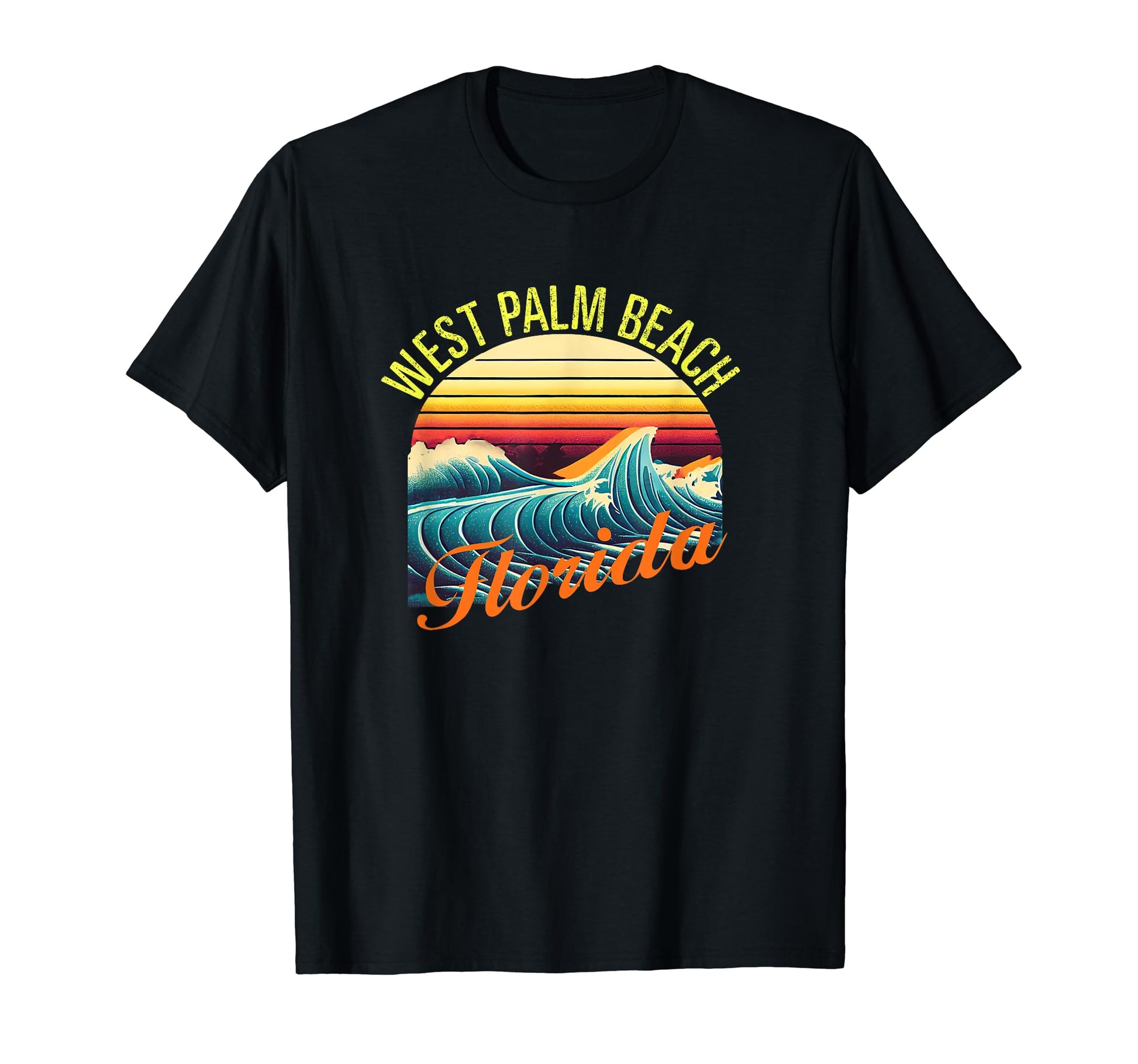 West Palm Beach Surf Beachwear T-Shirt - Casual Everyday Wear for Adults - T-Shirt, Sweatshirt, Hoodie