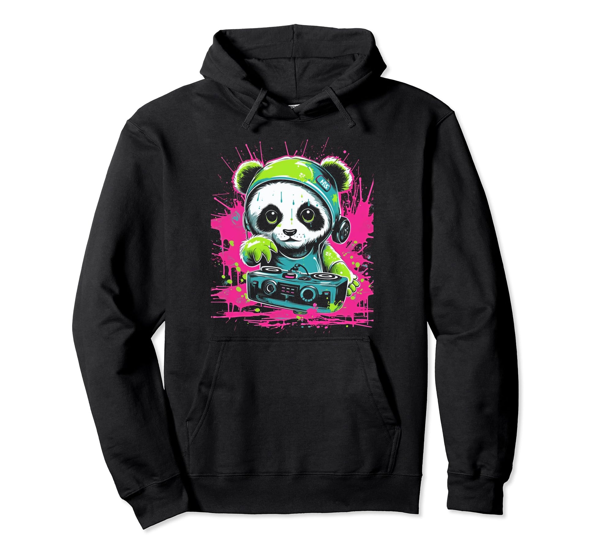 Kawaii Panda Dj Japanese Edm Y2K Aesthetic Hoodie - Unique Graphic Unisex - T-Shirt, Sweatshirt, Hoodie