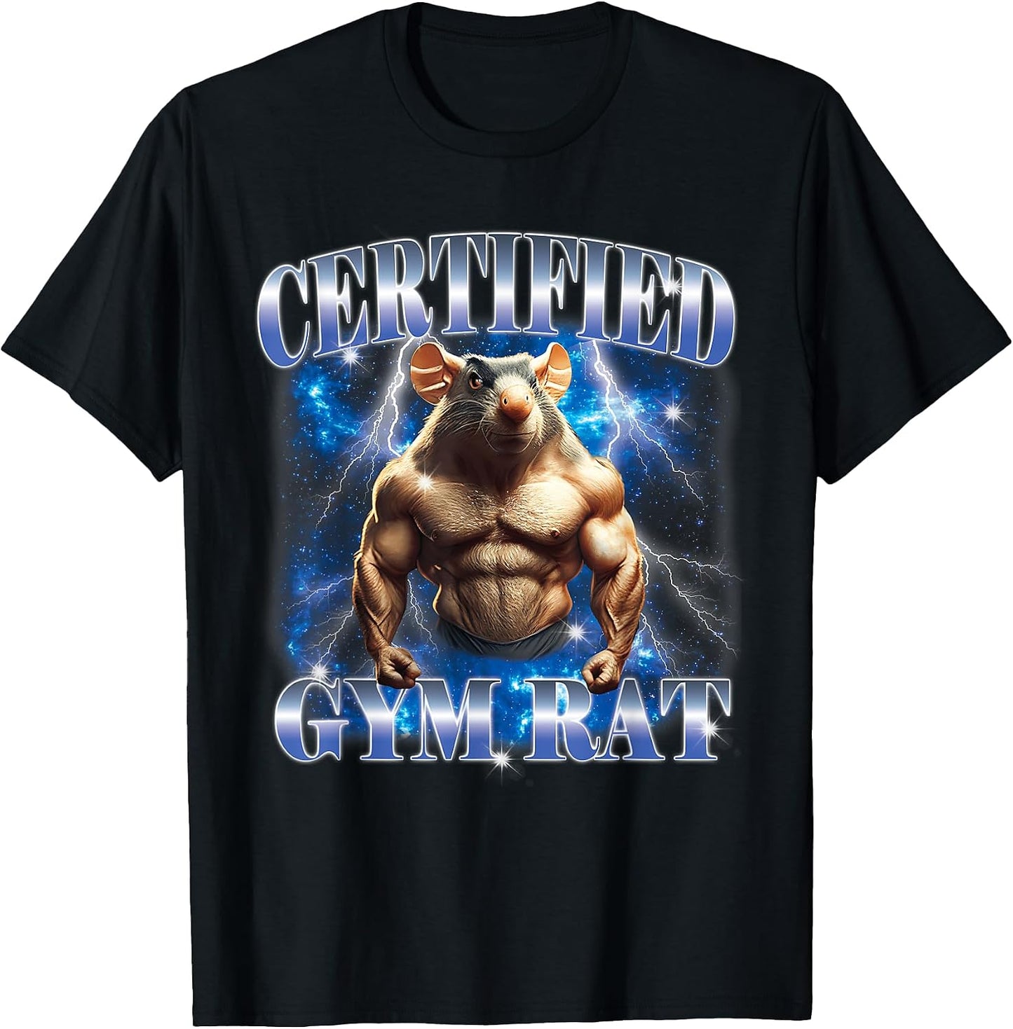 Workout Gym Lovers Rat Funny Meme Men - Adult & Kids T-Shirts, Sweatshirts & Hoodies apparel design preview 1