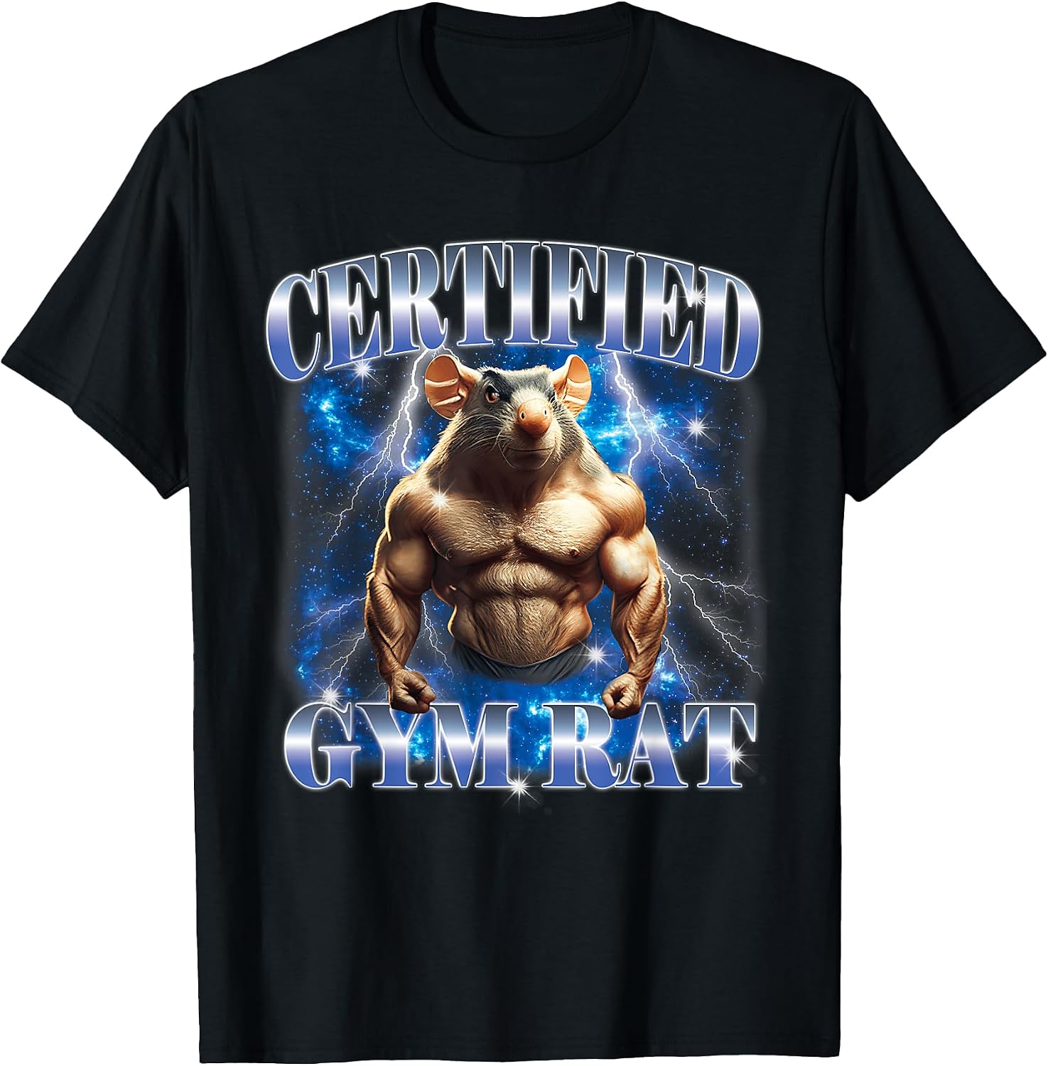 Workout Gym Lovers Rat Funny Meme Men - Adult & Kids T-Shirts, Sweatshirts & Hoodies apparel design preview 1