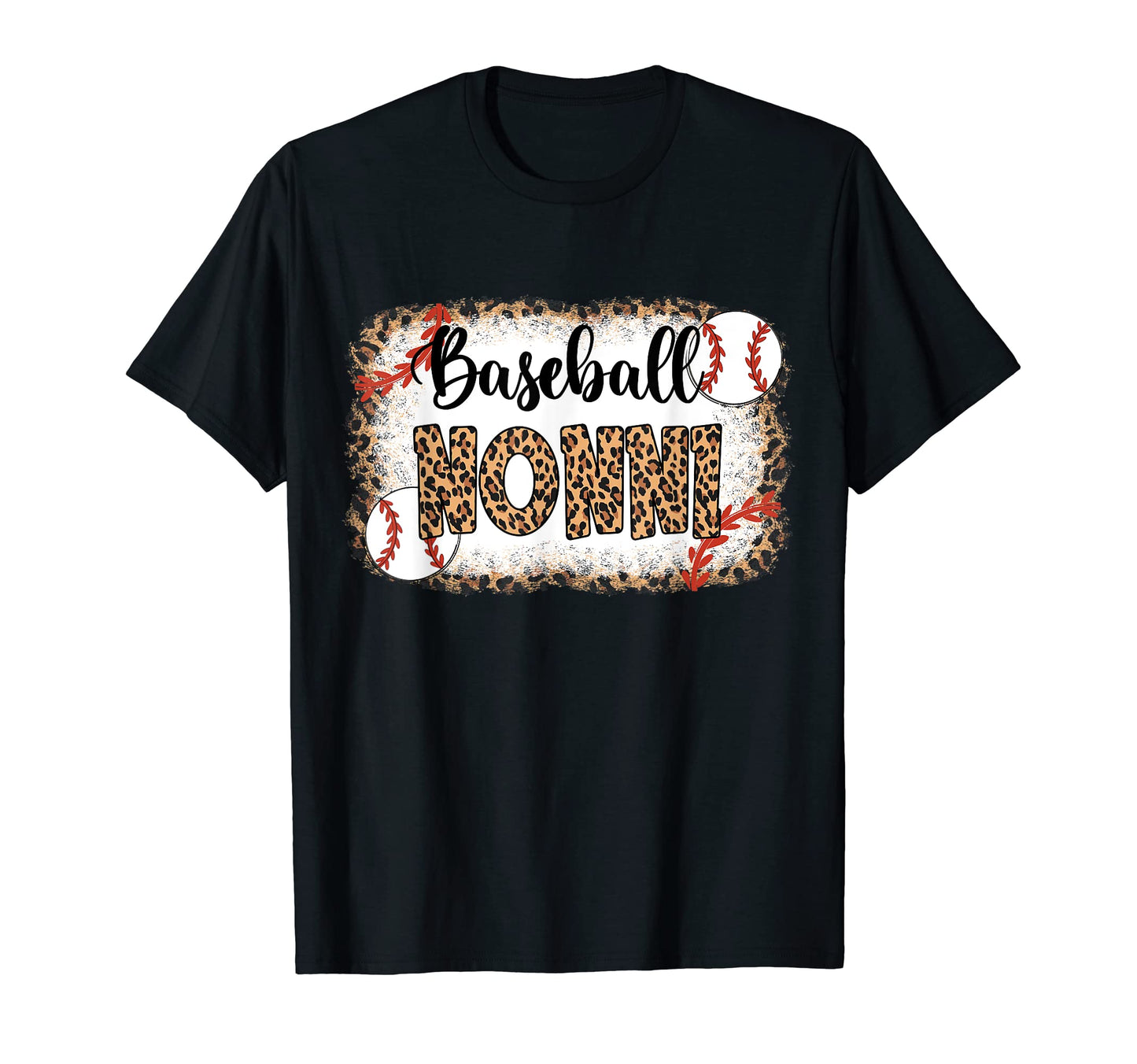 Baseball Nonni Leopard Baseball T-Shirt - Aesthetic Graphic Men Women - T-Shirt, Sweatshirt, Hoodie
