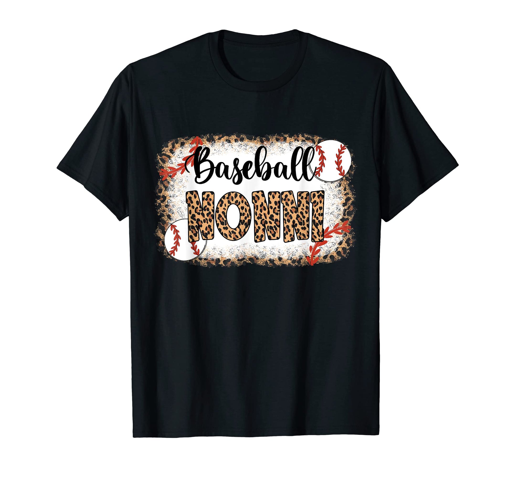 Baseball Nonni Leopard Baseball T-Shirt - Aesthetic Graphic Men Women - T-Shirt, Sweatshirt, Hoodie